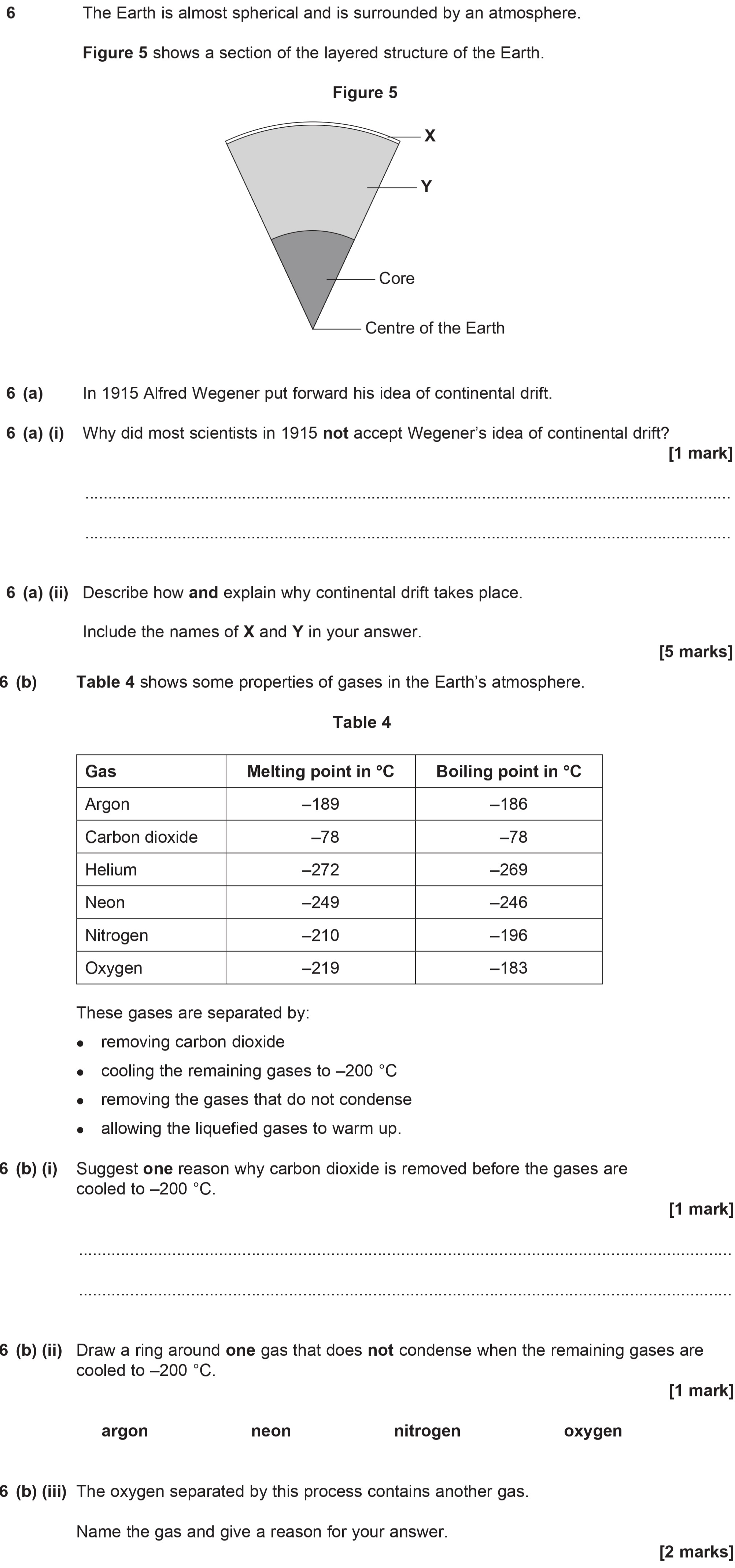 The-Earth-is-almost-spherical-and-is-surrounded-by-an-atmosphere-AQA-GCSE Chemistry-Question 6-2014-Paper 1.png
