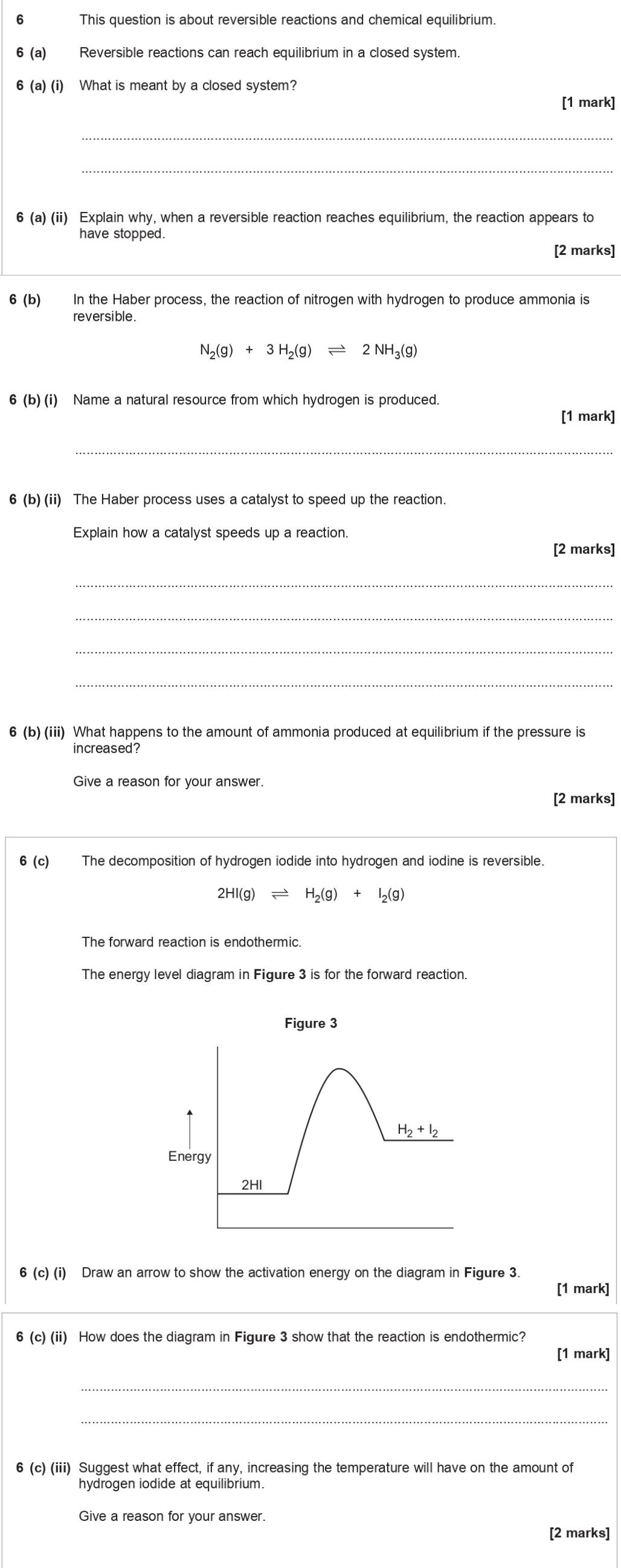 This-question-is-about-reversible-reactions-and-chemical-equilibrium-AQA-GCSE Chemistry-Question 6-2015-Paper 3.png