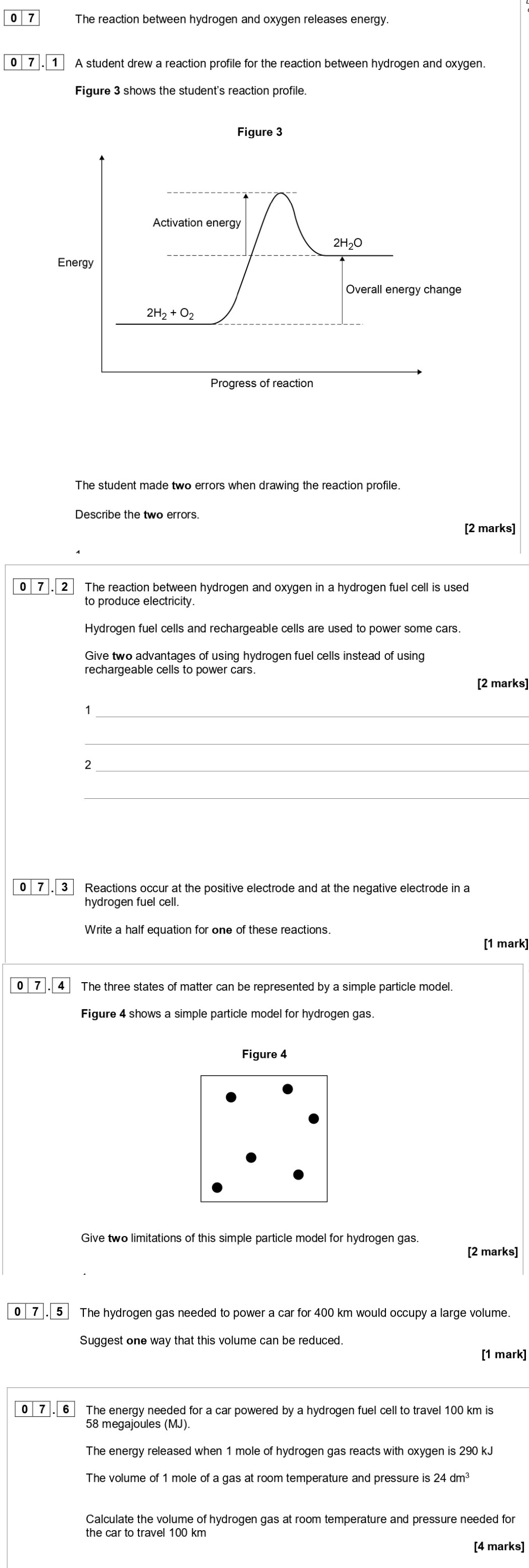 A-student-drew-a-reaction-profile-for-the-reaction-between-hydrogen-and-oxygen-AQA-GCSE Chemistry-Question 7-2020-Paper 1.png