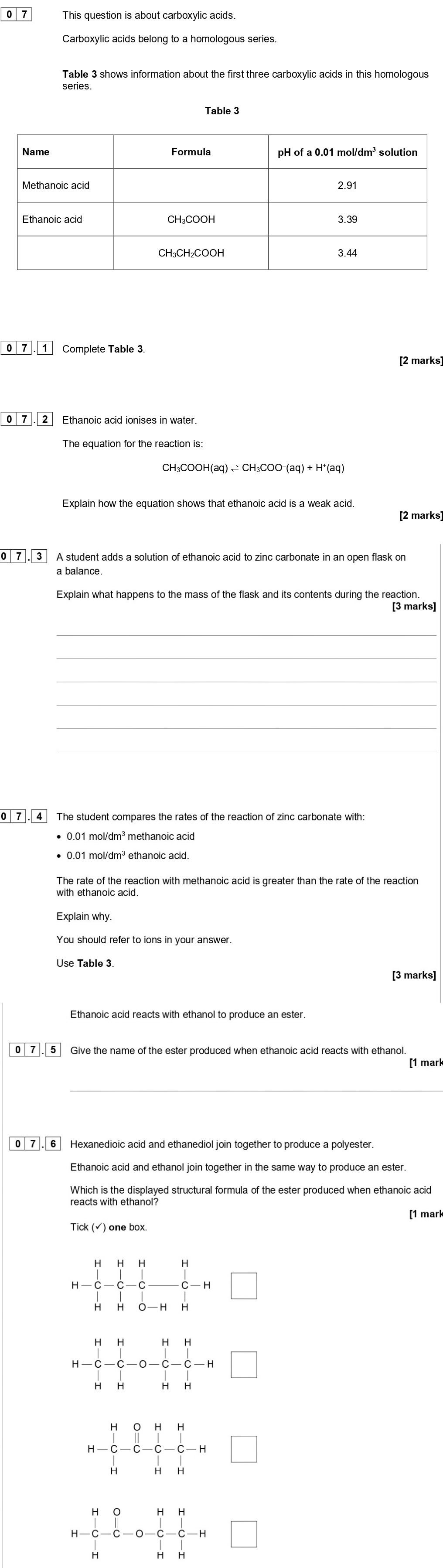 This-is-about-carboxylic-acids-AQA-GCSE Chemistry-Question 7-2020-Paper 2.png