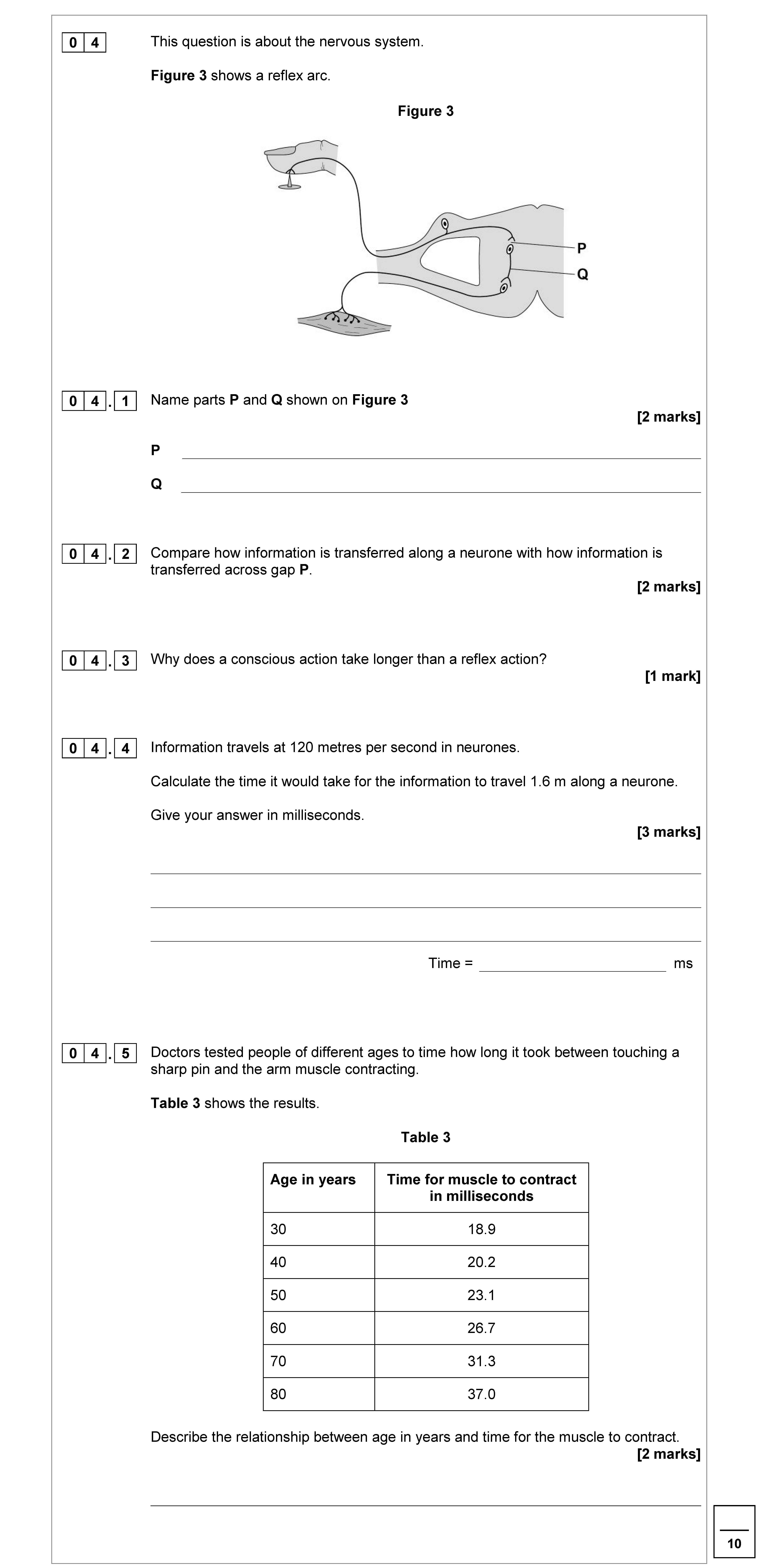 Name-parts-P-and-Q-shown-on-Figure-3-AQA-GCSE Biology Combined Science-Question 4-2018-Paper 2.png