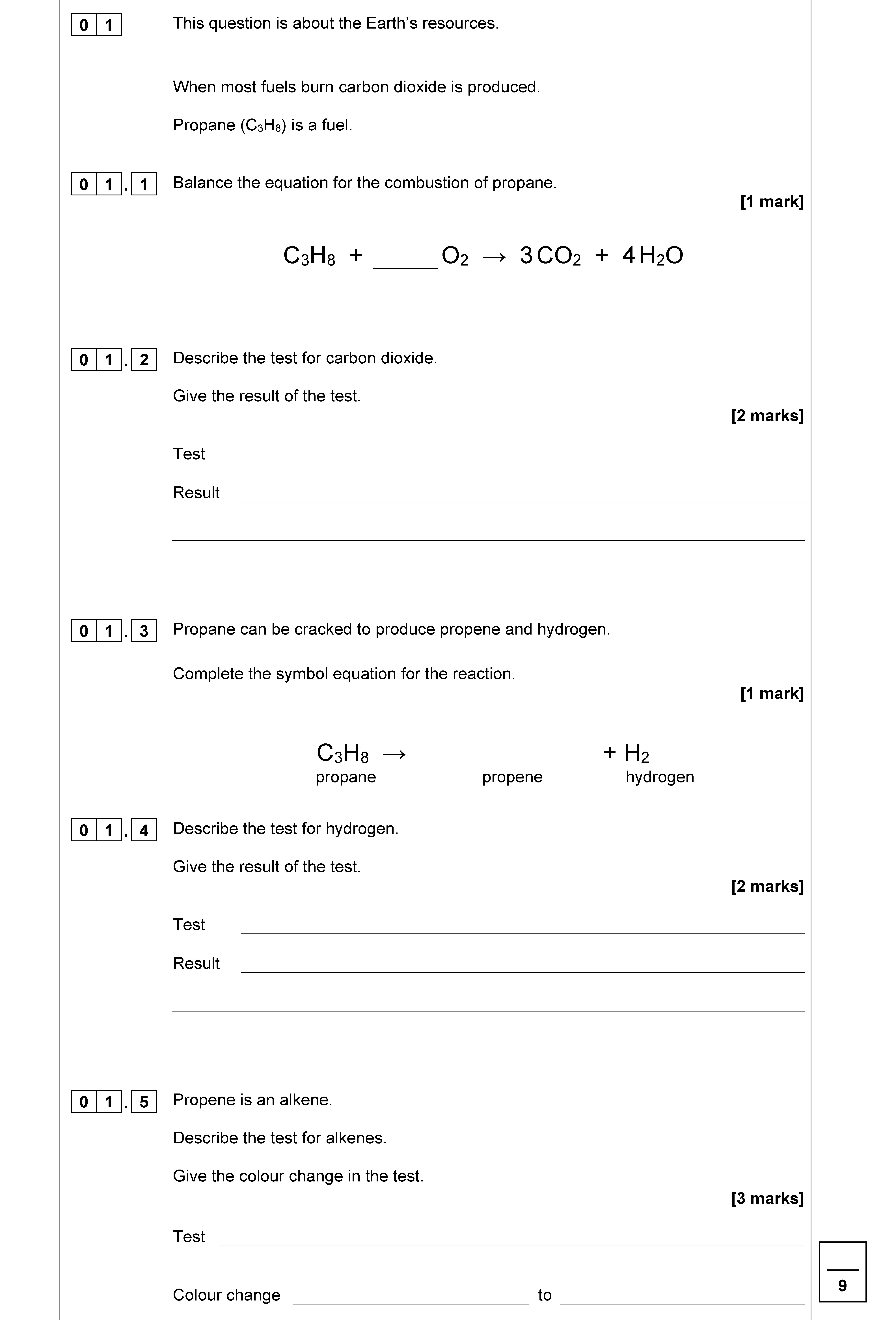 This-question-is-about-the-Earth's-resources-AQA-GCSE Chemistry Combined Science-Question 1-2020-Paper 2.png