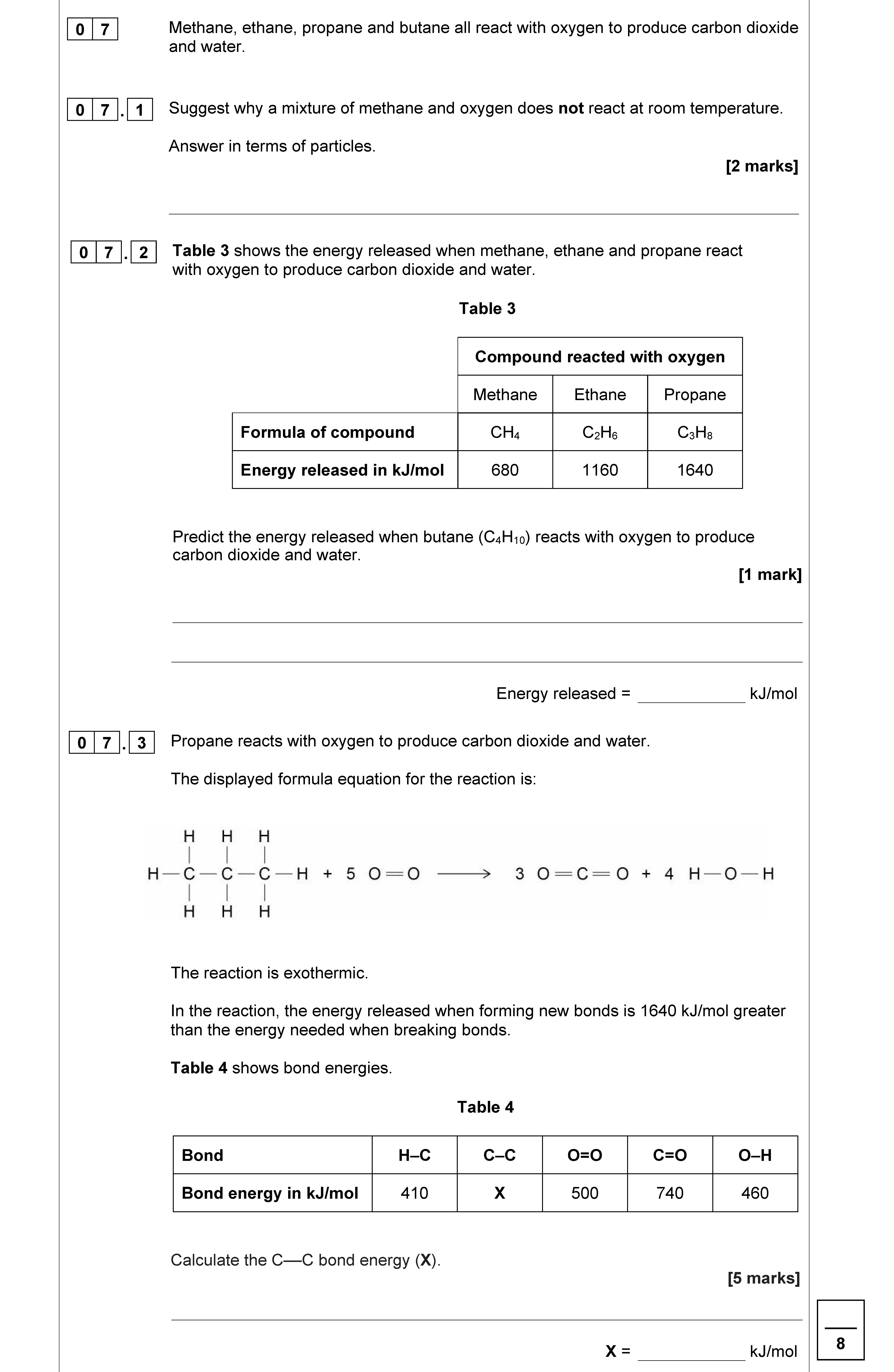 Suggest-why-a-mixture-of-methane-and-oxygen-does-not-react-at-room-temperature-AQA-GCSE Chemistry Combined Science-Question 7-2021-Paper 1.png