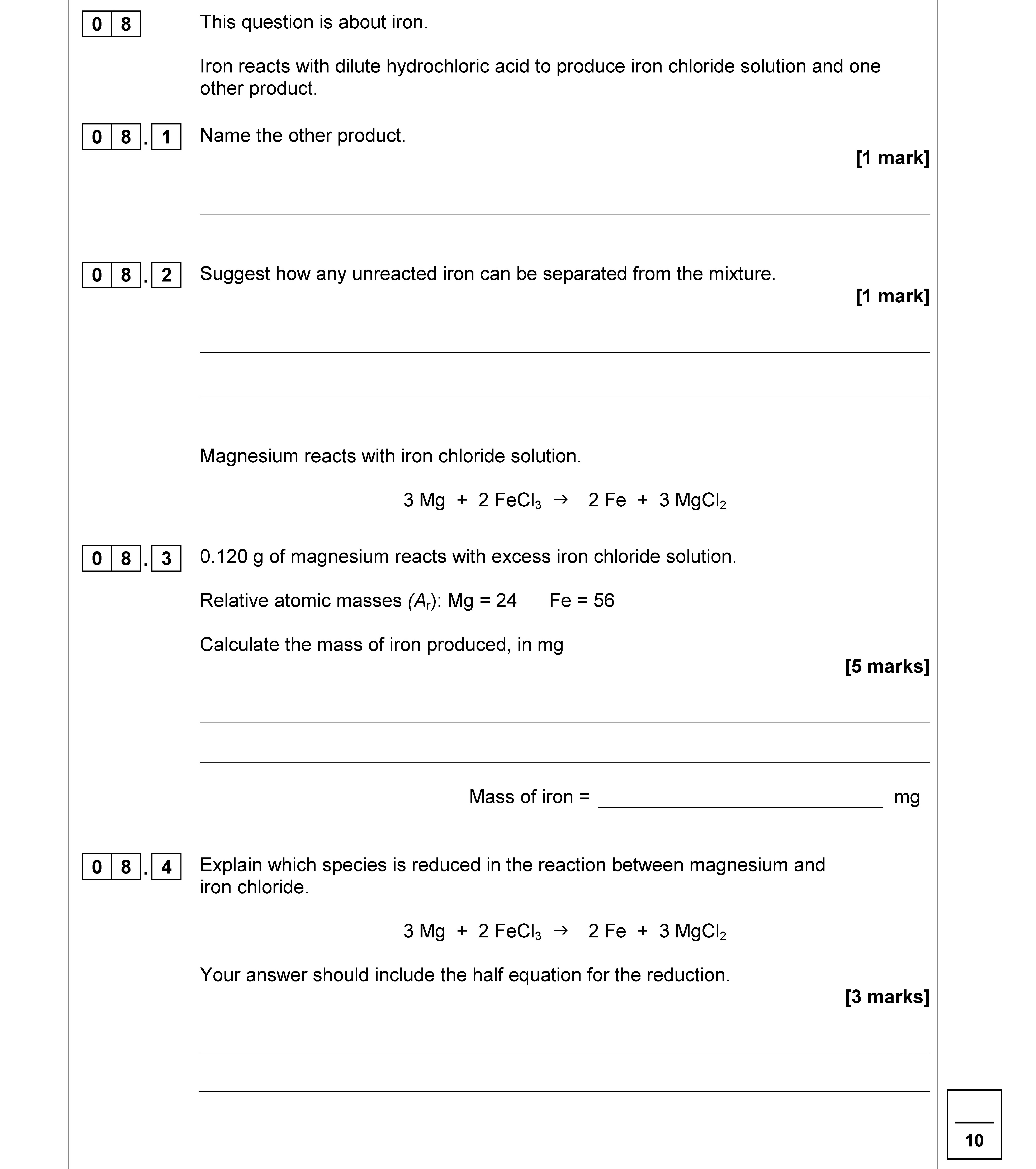 This-question-is-about-iron-AQA-GCSE Chemistry Combined Science-Question 8-2018-Paper 1.png