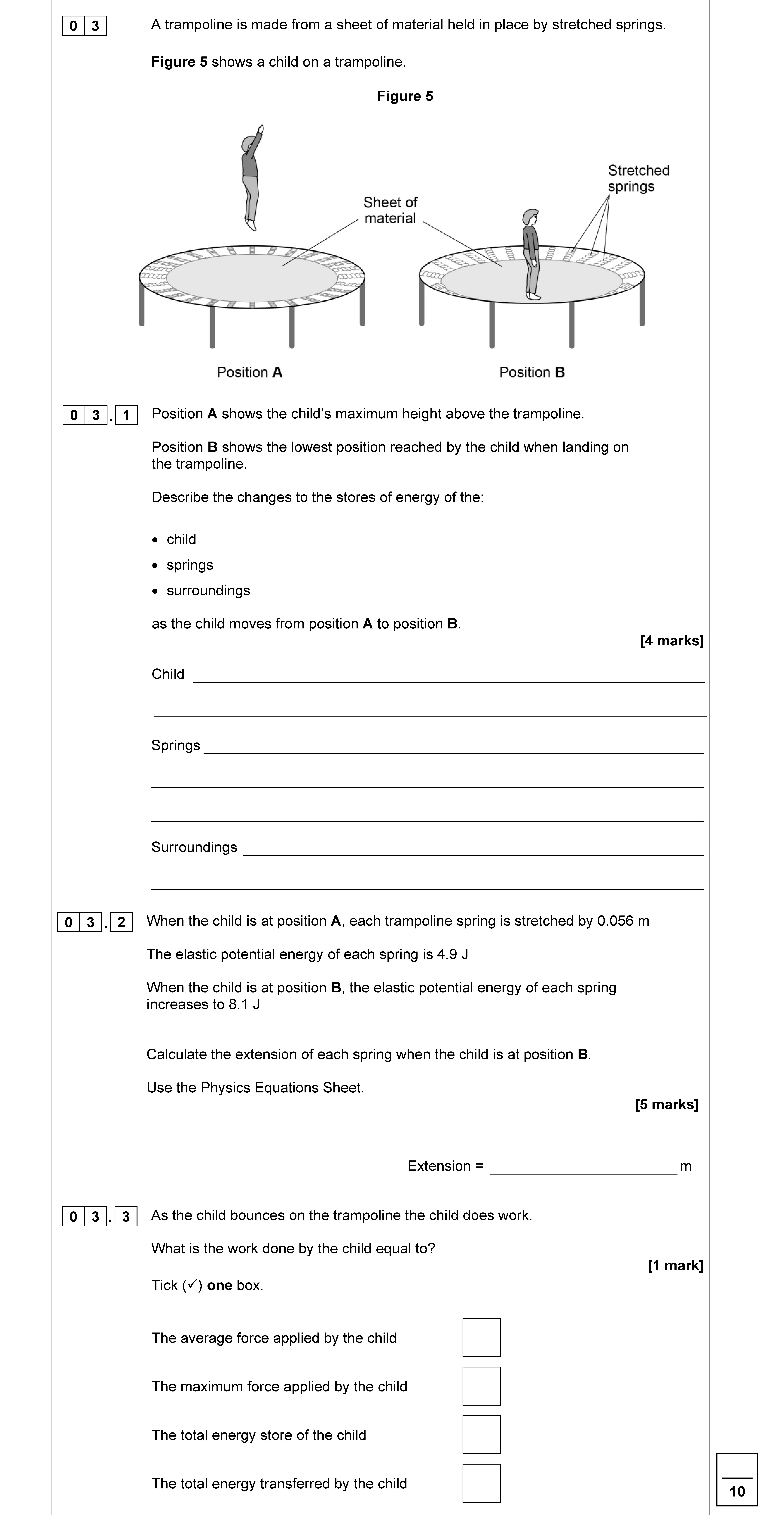 A-trampoline-is-made-from-a-sheet-of-material-held-in-place-by-stretched-springs-AQA-GCSE Physics Combined Science-Question 3-2022-Paper 1.png
