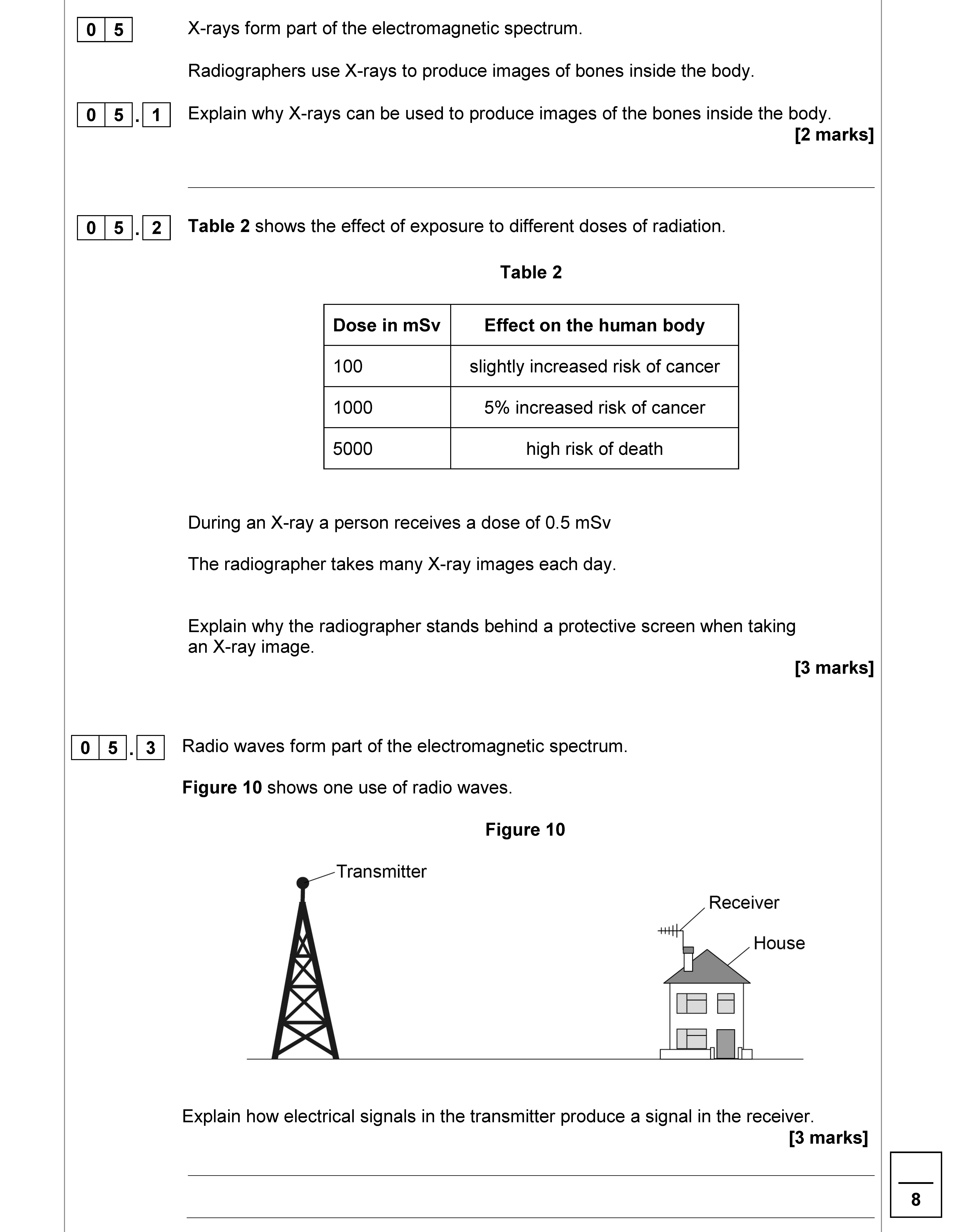 X-rays-form-part-of-the-electromagnetic-spectrum-AQA-GCSE Physics Combined Science-Question 5-2020-Paper 2.png