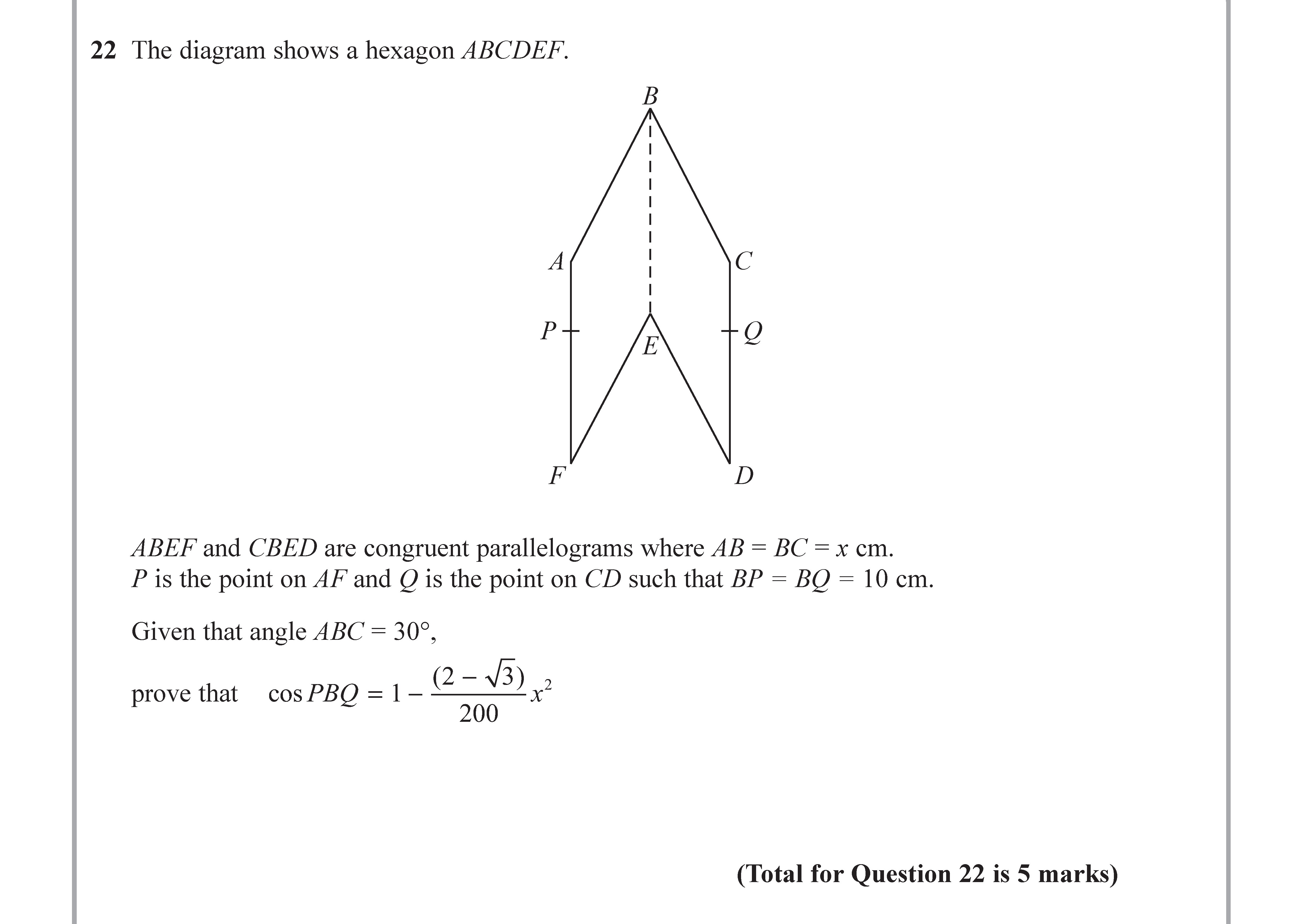 The-diagram-shows-a-hexagon-ABCDEF-Edexcel-GCSE Maths-Question 22-2017-Paper 1.png
