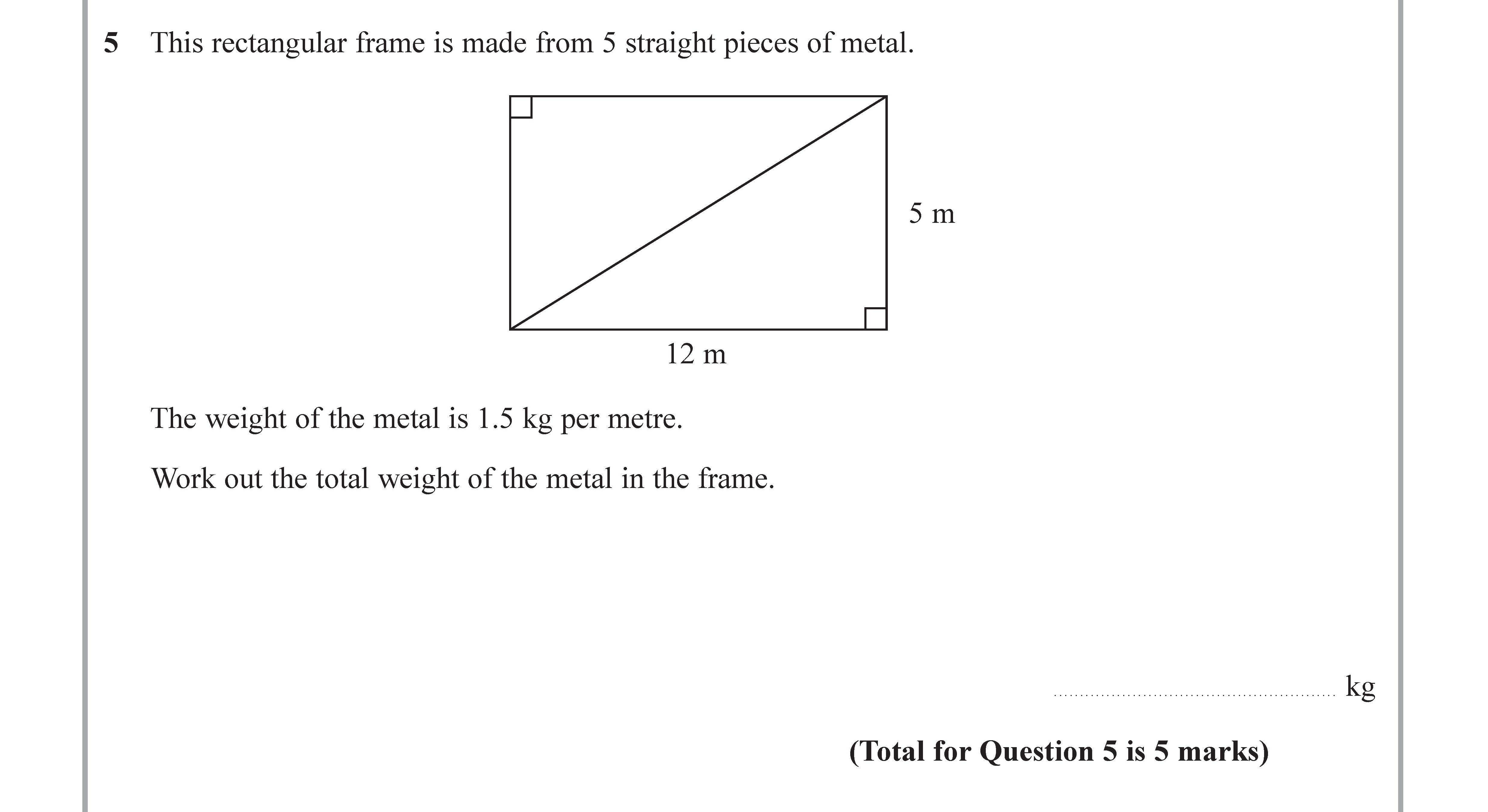 This-rectangular-frame-is-made-from-5-straight-pieces-of-metal-Edexcel-GCSE Maths-Question 5-2017-Paper 1.png