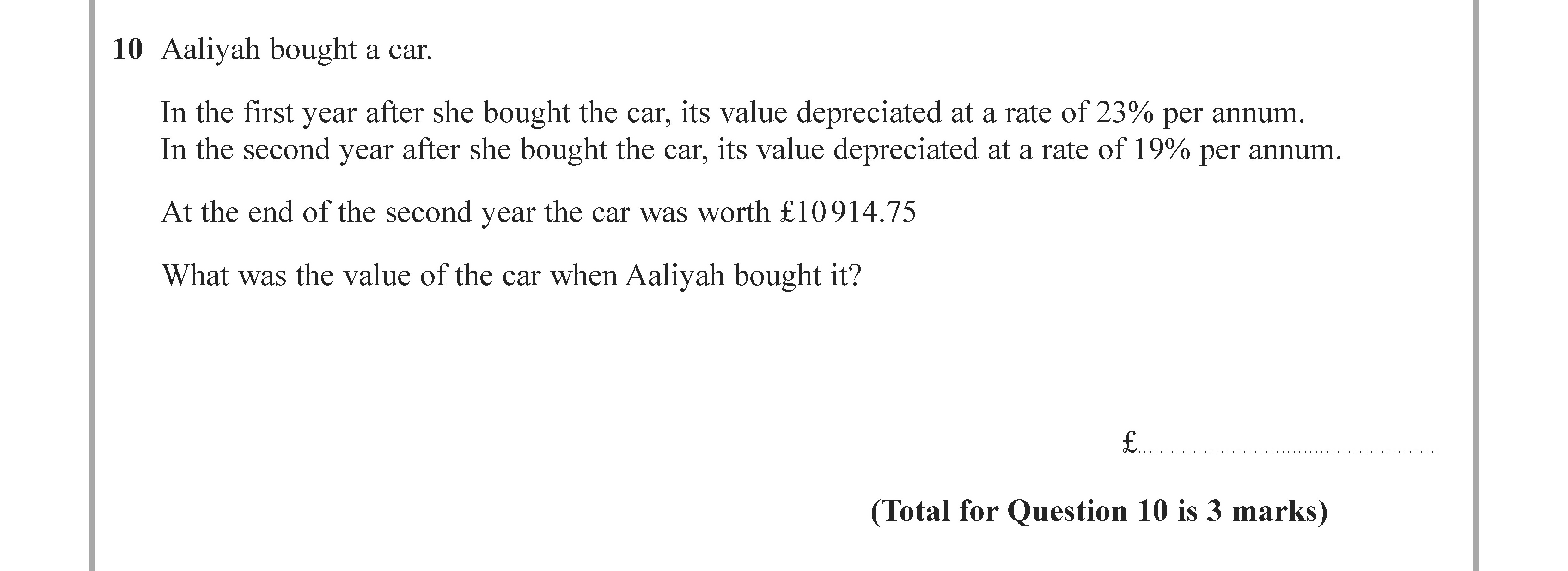 Aaliyah-bought-a-car-Edexcel-GCSE Maths-Question 10-2022-Paper 2.png