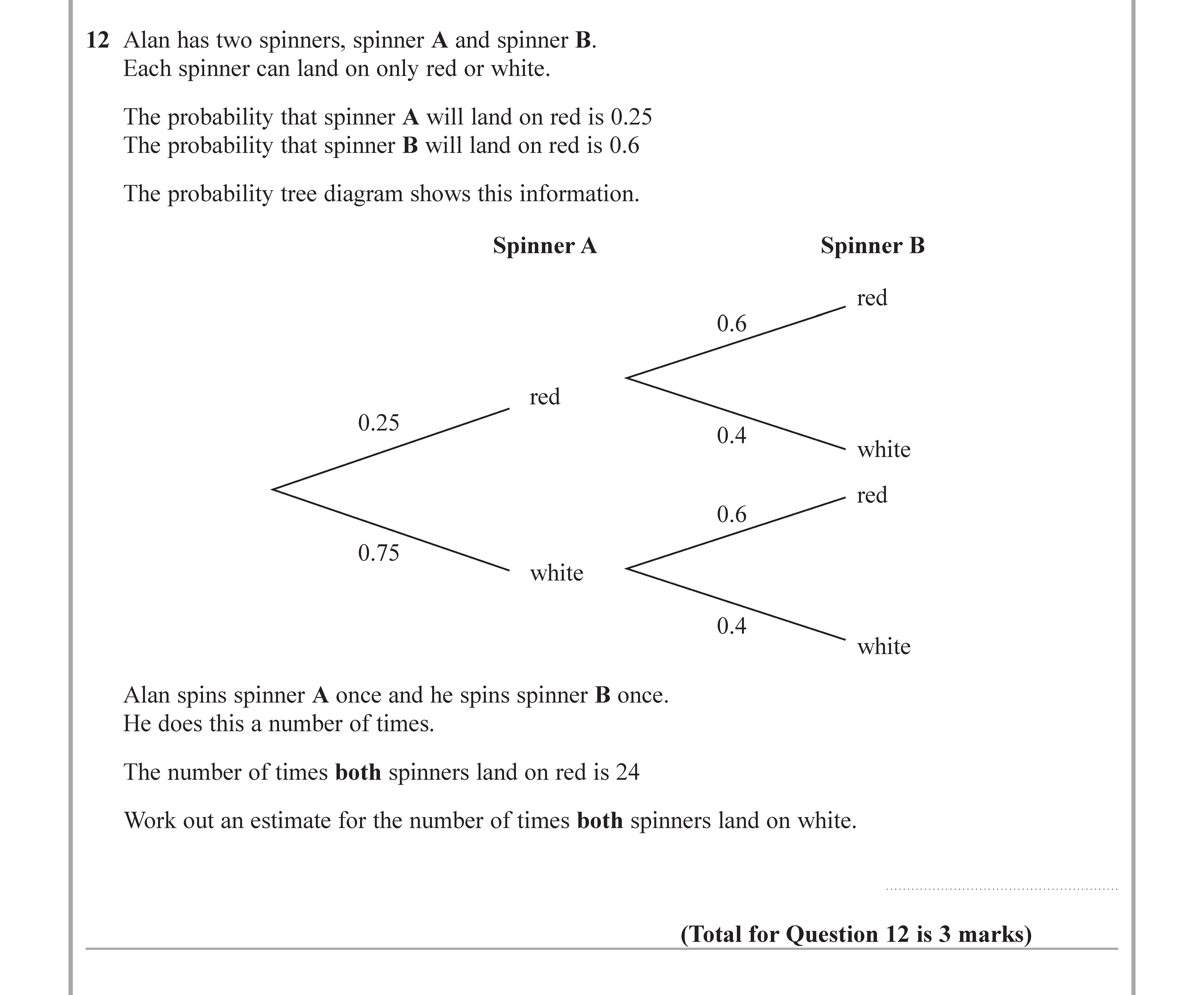 Alan-has-two-spinners,-spinner-A-and-spinner-B-Edexcel-GCSE Maths-Question 12-2017-Paper 3.png