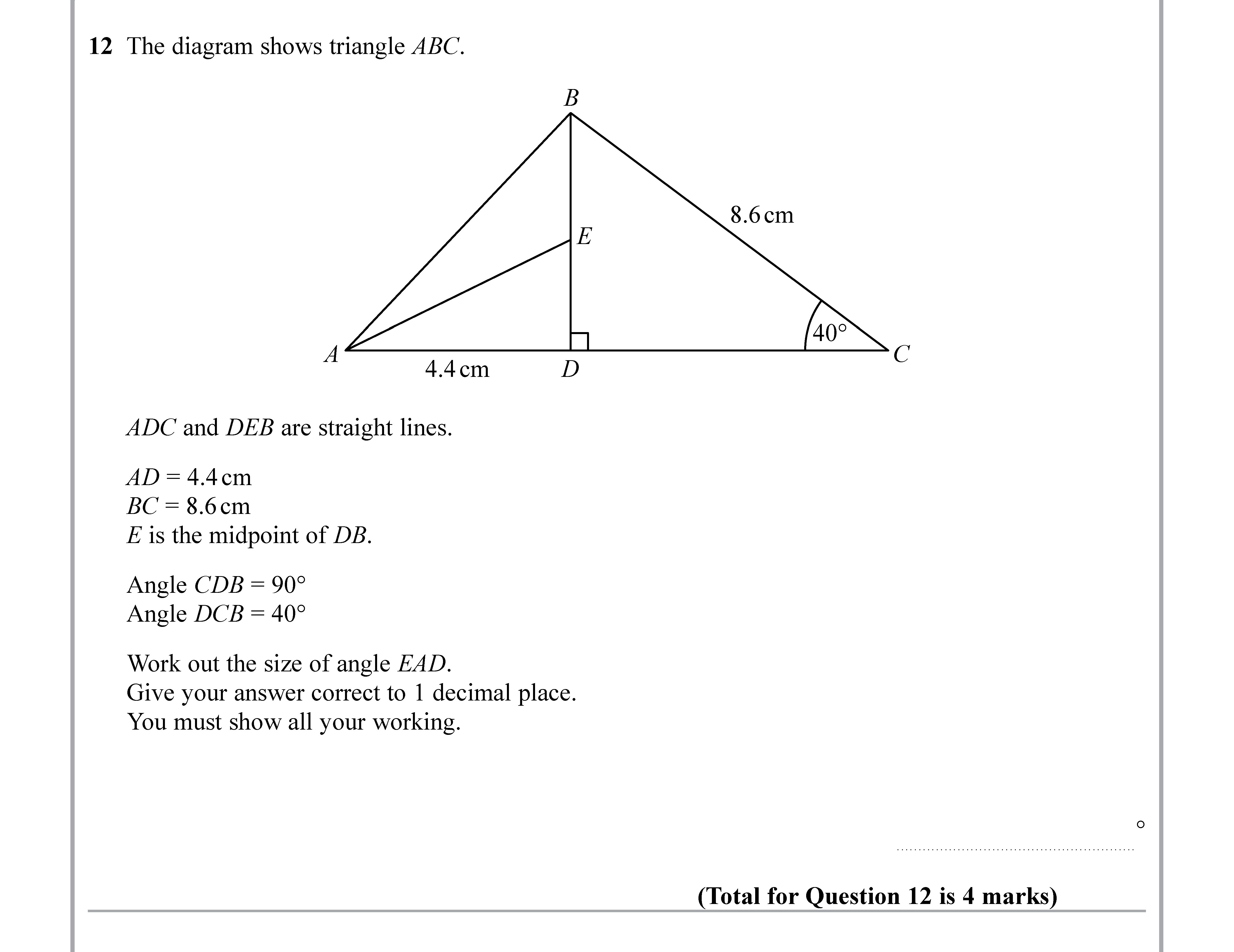 The-diagram-shows-triangle-ABC-Edexcel-GCSE Maths-Question 13-2019-Paper 2.png