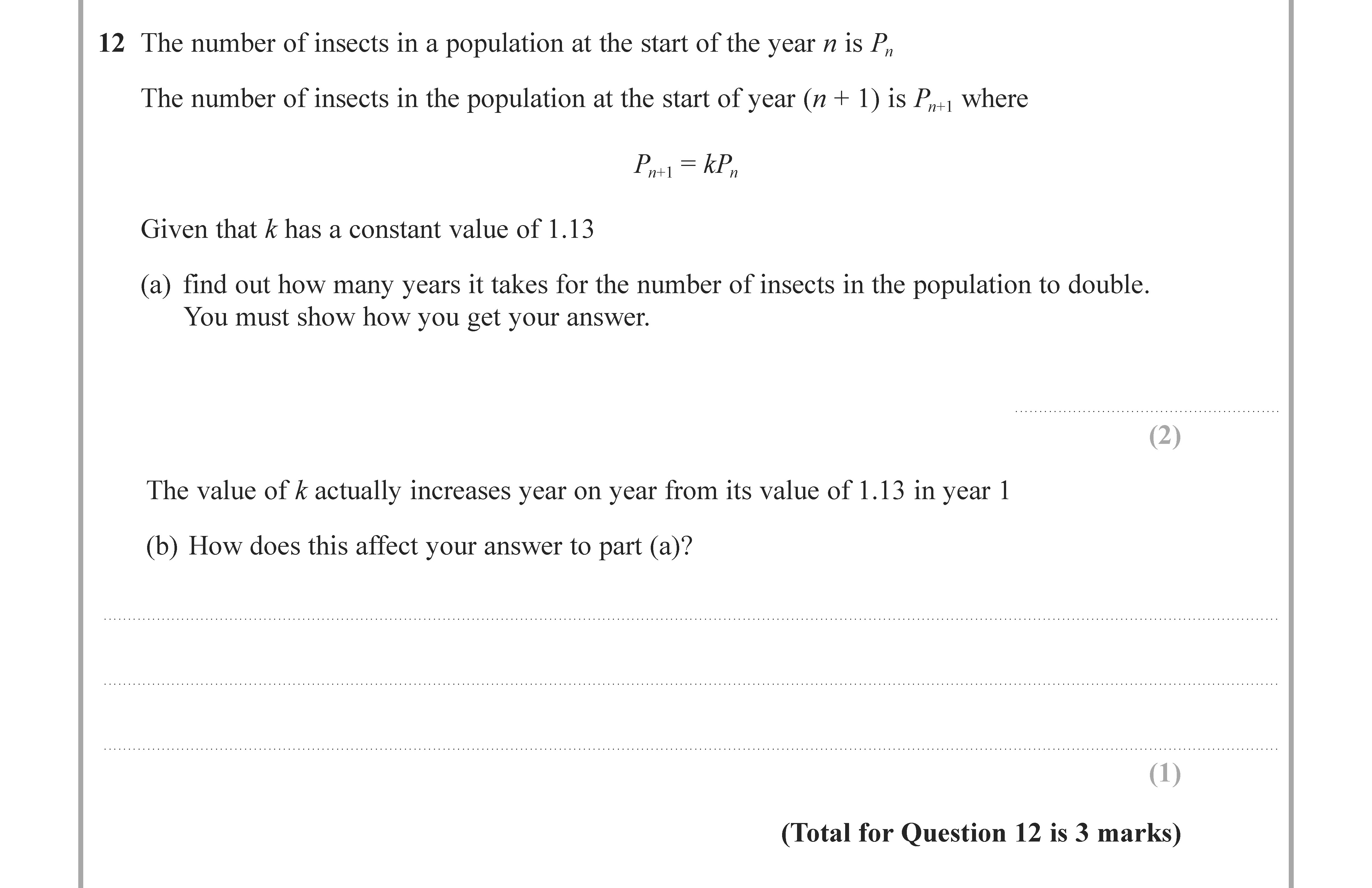 The-number-of-insects-in-a-population-at-the-start-of-the-year-n-is-$P_n$-Edexcel-GCSE Maths-Question 12-2022-Paper 2.png