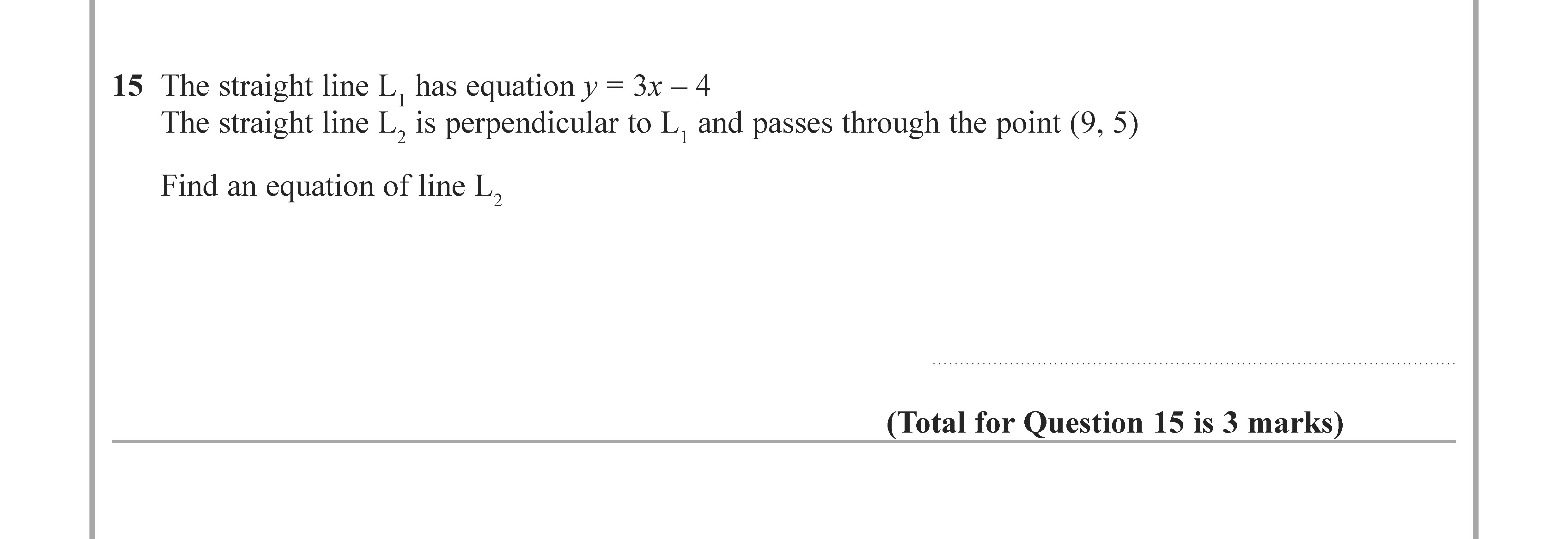 The-straight-line-L₁-has-equation-y-=-3x---4-Edexcel-GCSE Maths-Question 16-2020-Paper 1.png