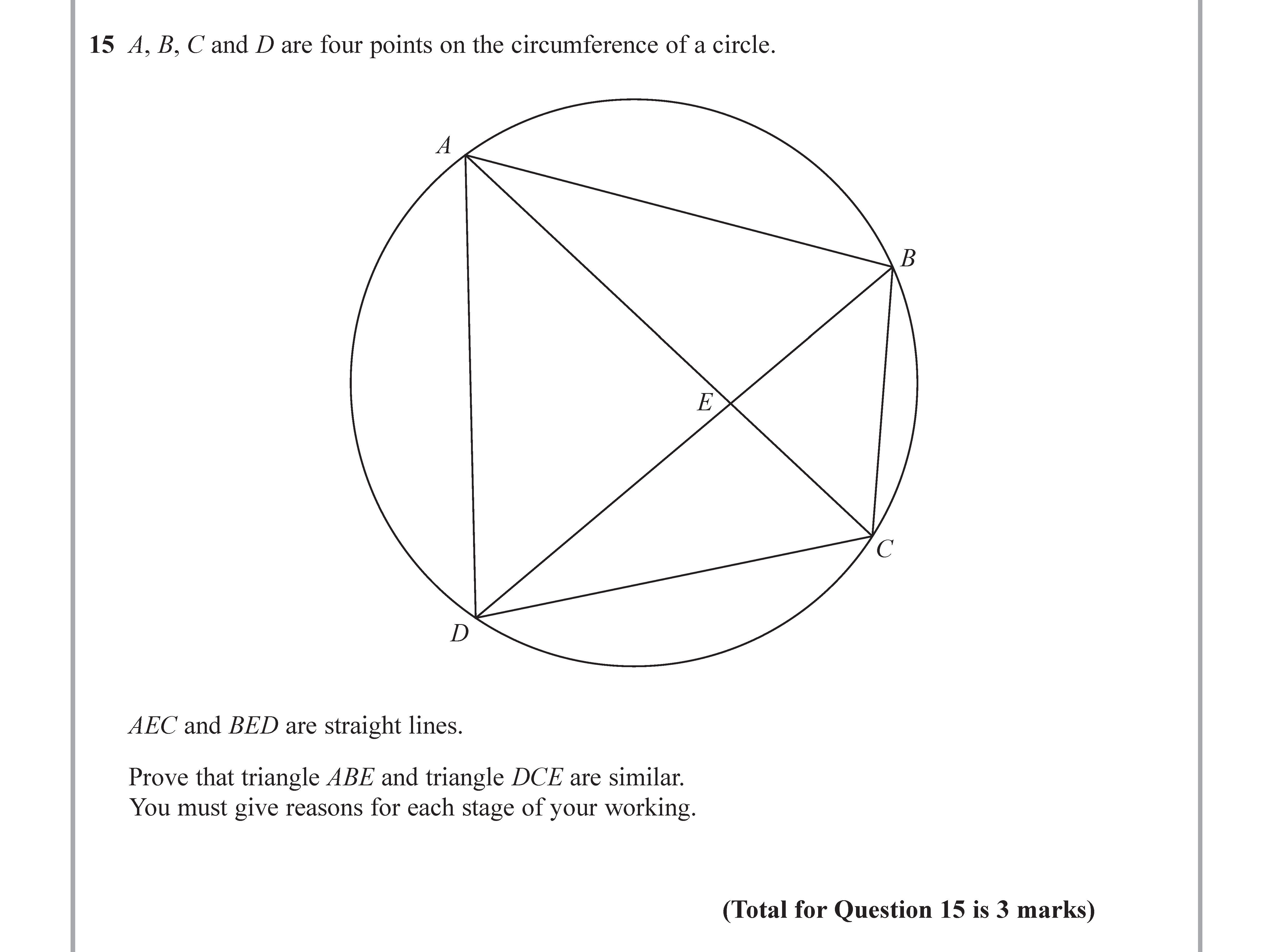A,-B,-C-and-D-are-four-points-on-the-circumference-of-a-circle-Edexcel-GCSE Maths-Question 15-2017-Paper 2.png