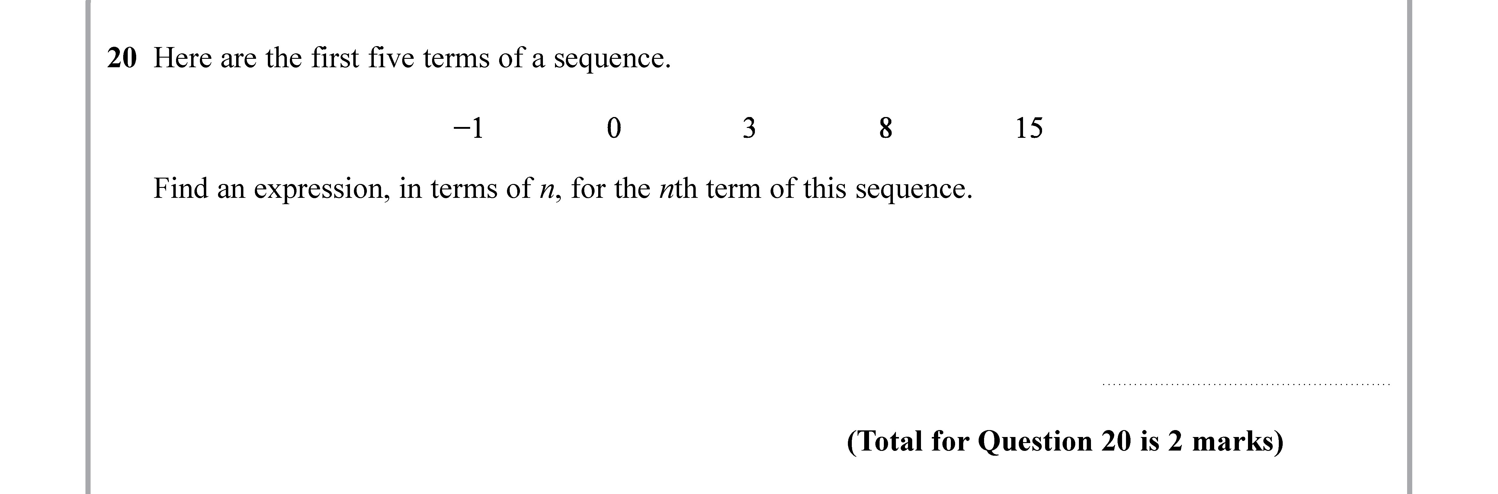 Here-are-the-first-five-terms-of-a-sequence-Edexcel-GCSE Maths-Question 21-2019-Paper 3.png
