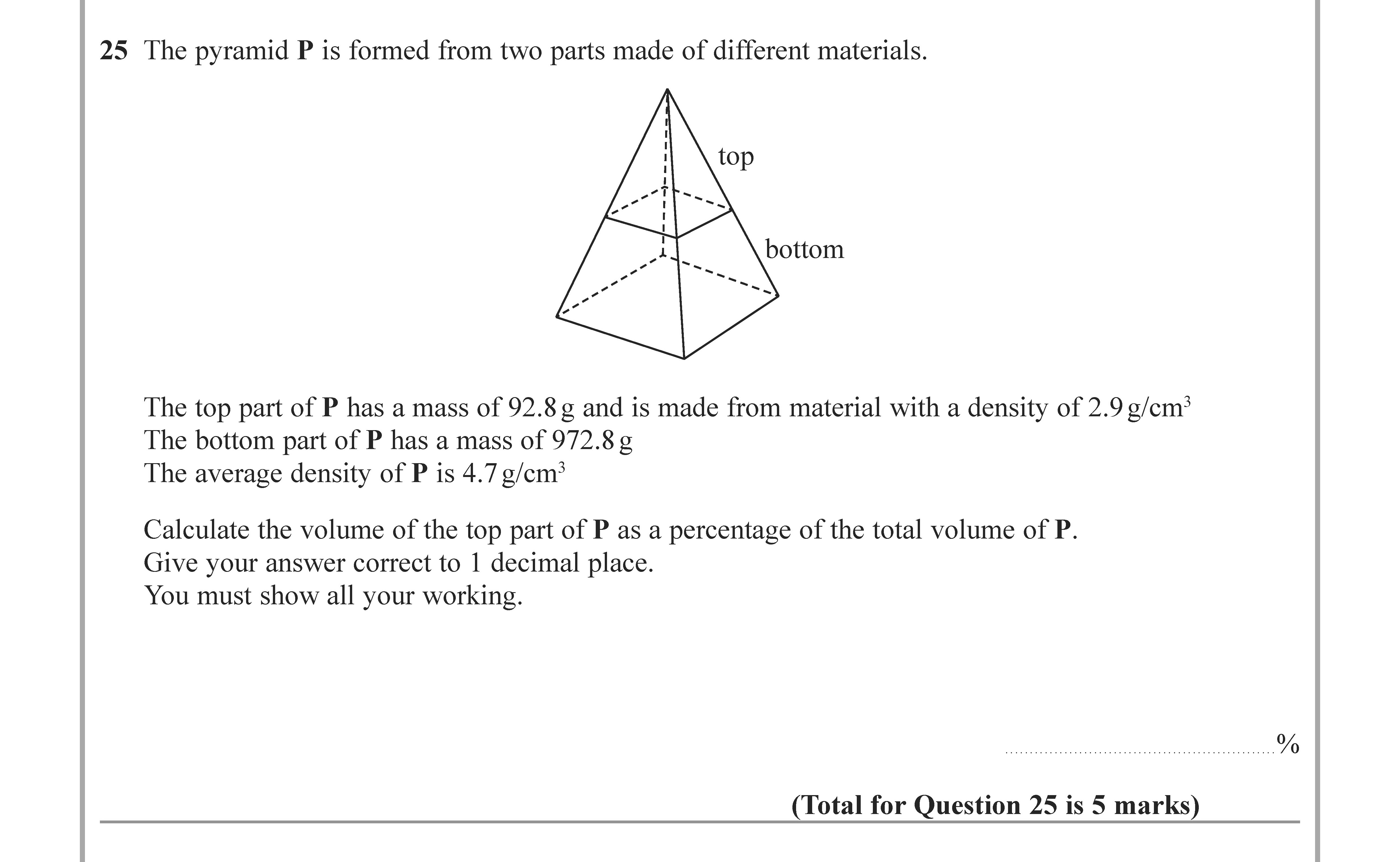 The-pyramid-P-is-formed-from-two-parts-made-of-different-materials-Edexcel-GCSE Maths-Question 25-2022-Paper 3.png