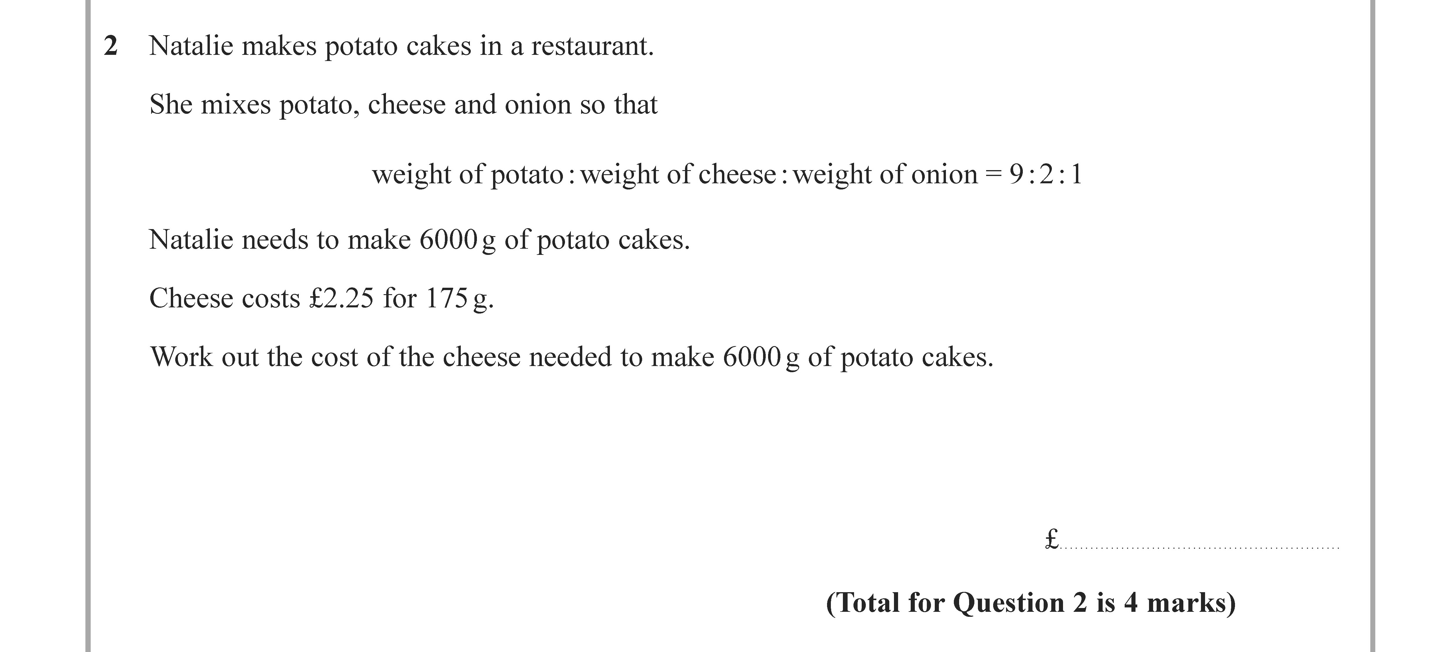 Natalie-makes-potato-cakes-in-a-restaurant-Edexcel-GCSE Maths-Question 3-2021-Paper 3.png