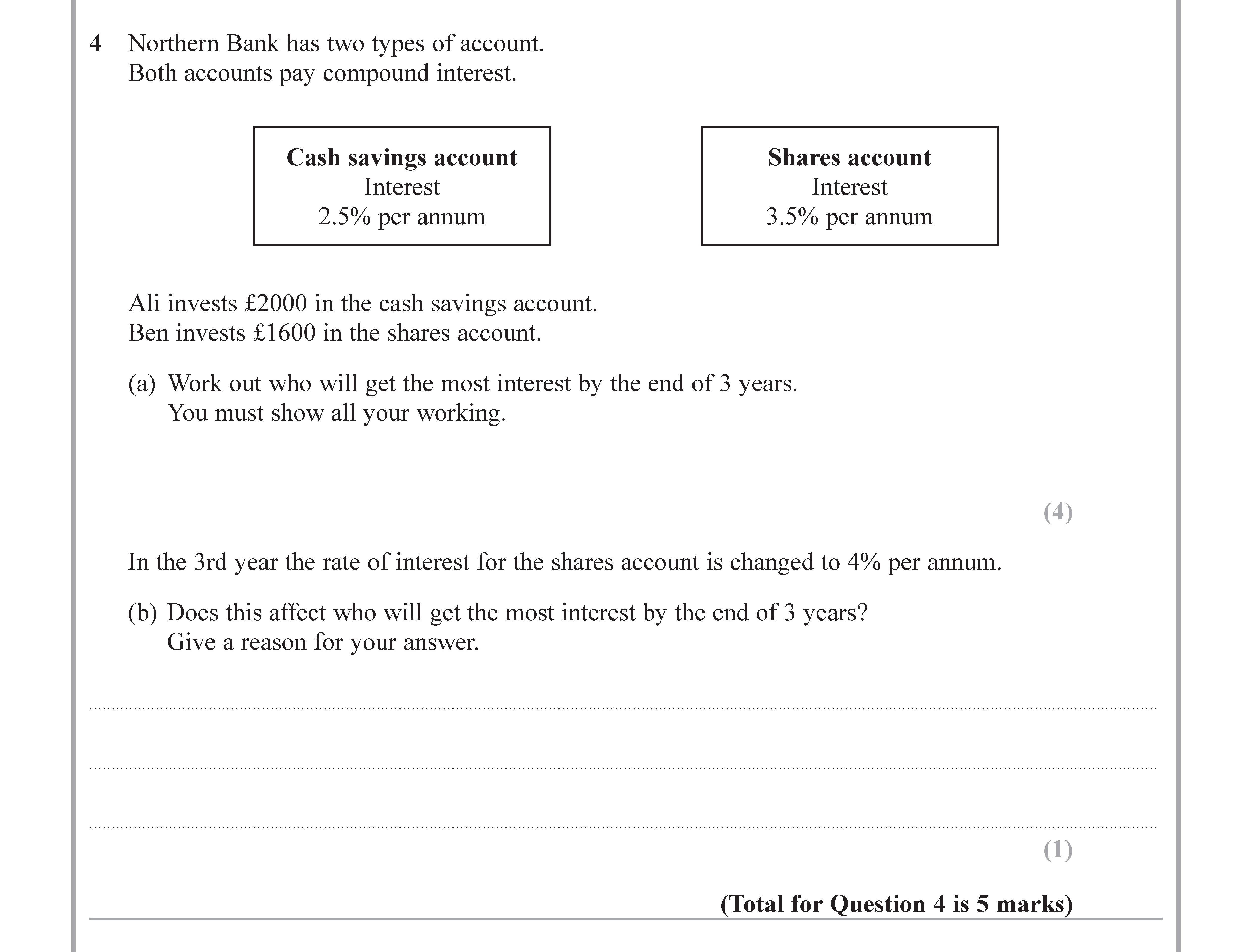 Northern-Bank-has-two-types-of-account-Edexcel-GCSE Maths-Question 5-2018-Paper 2.png