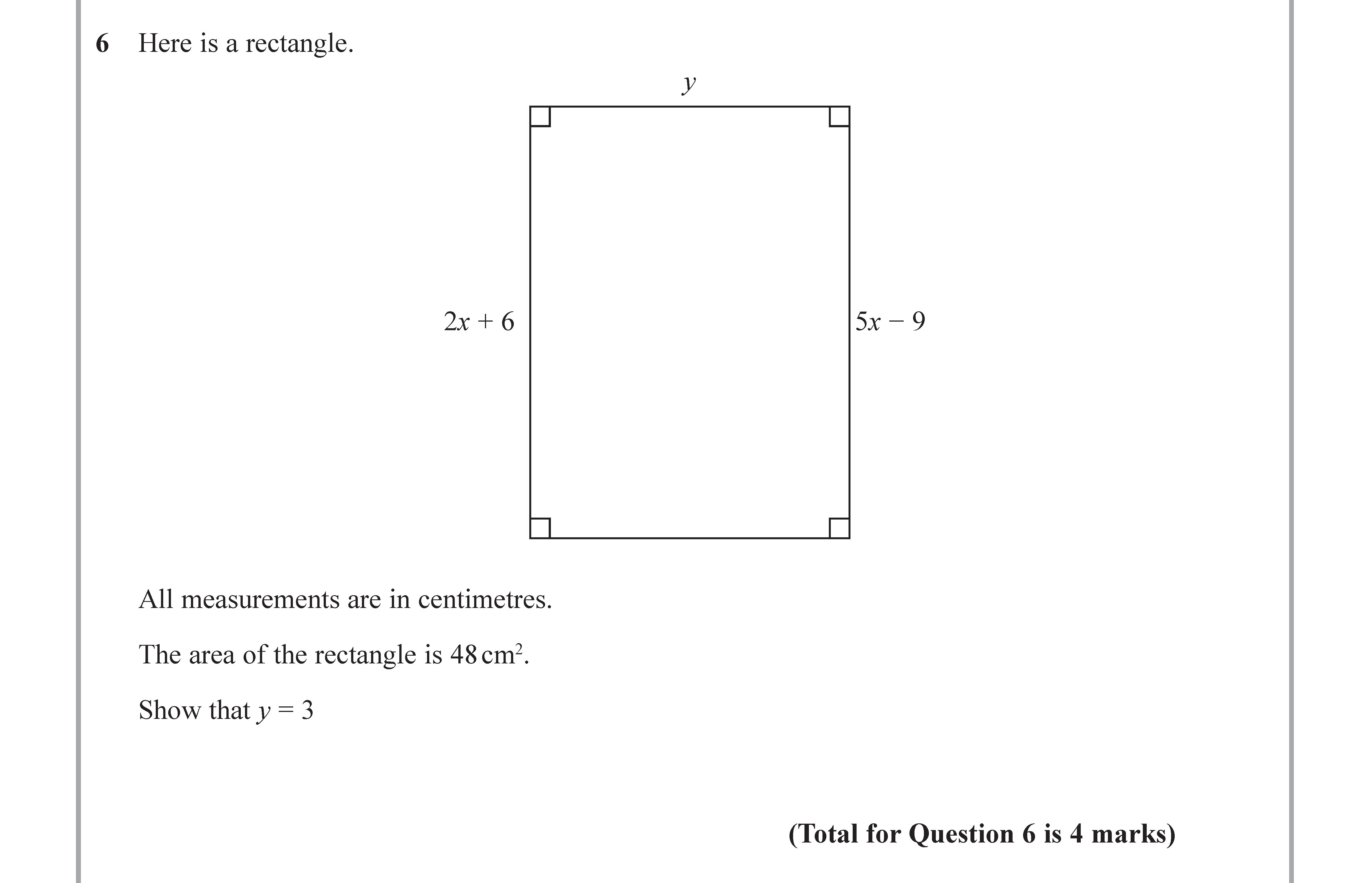 Here-is-a-rectangle-Edexcel-GCSE Maths-Question 6-2017-Paper 1.png