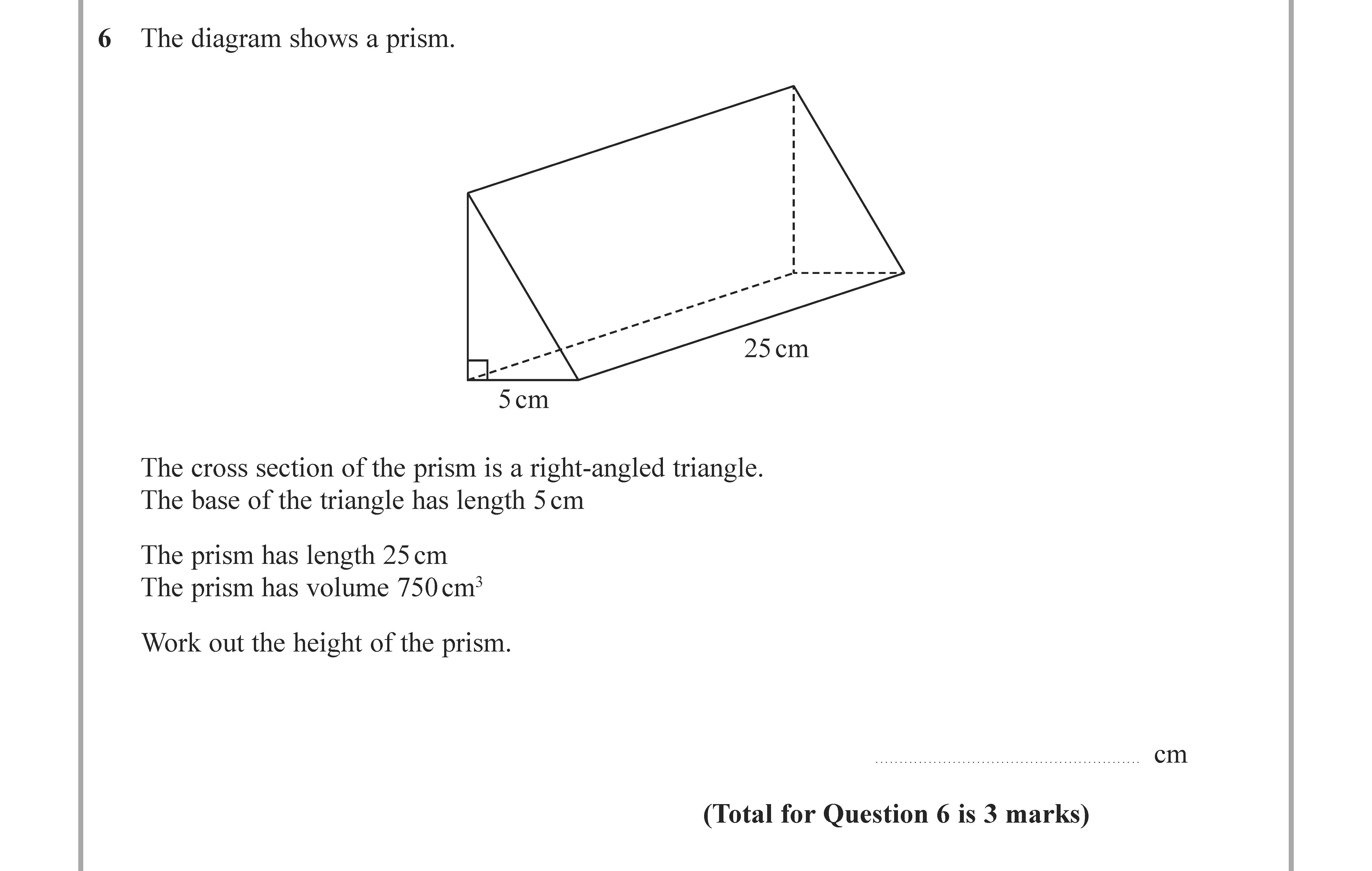 The-diagram-shows-a-prism-Edexcel-GCSE Maths-Question 7-2021-Paper 1.png