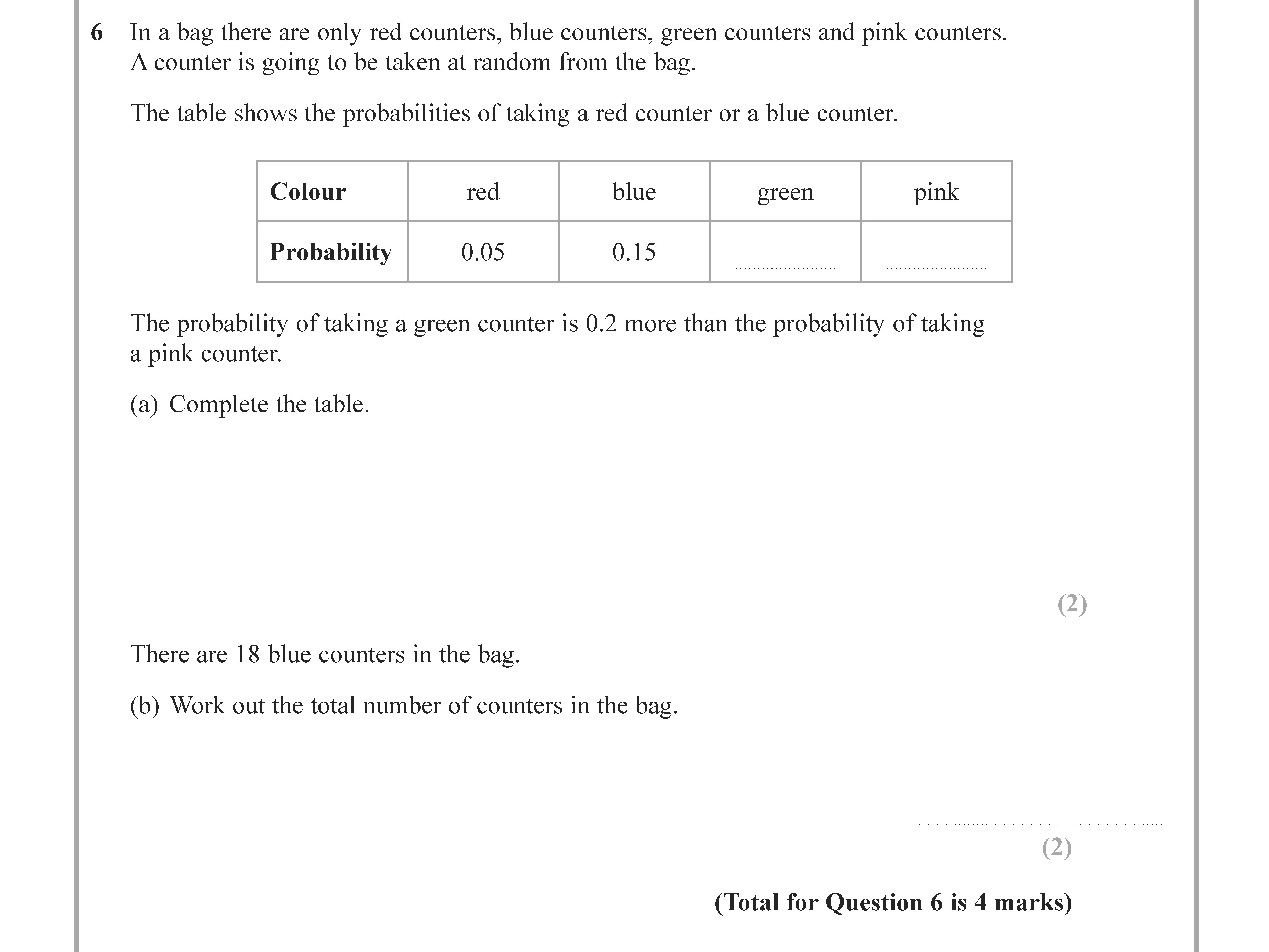 In-a-bag-there-are-only-red-counters,-blue-counters,-green-counters-and-pink-counters-Edexcel-GCSE Maths-Question 7-2021-Paper 3.png