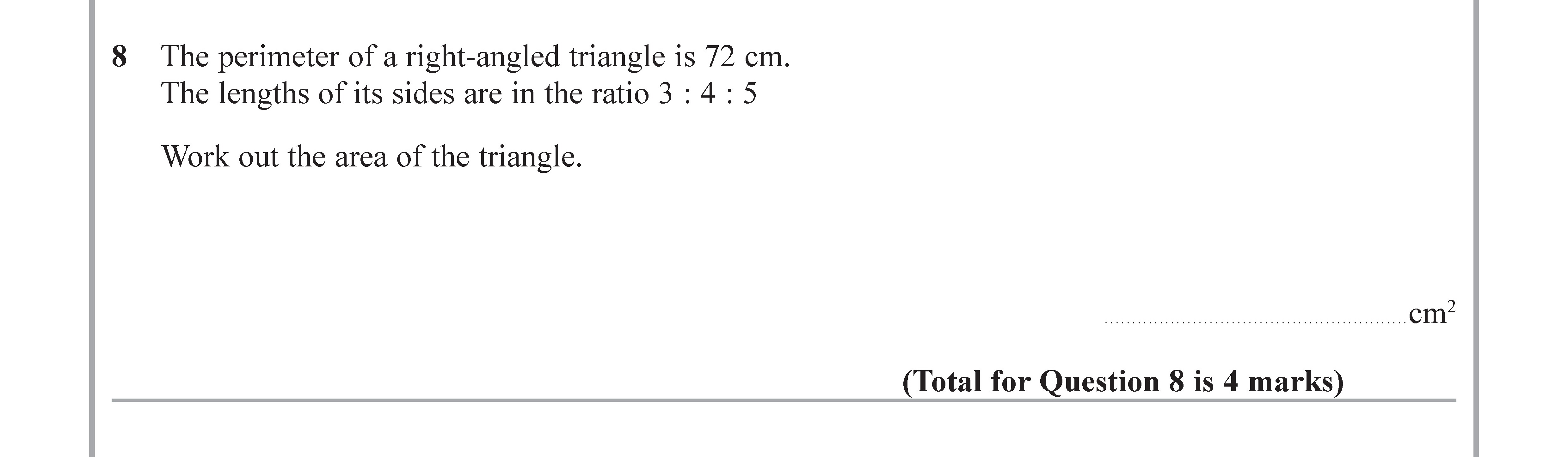 The-perimeter-of-a-right-angled-triangle-is-72-cm-Edexcel-GCSE Maths-Question 8-2018-Paper 1.png