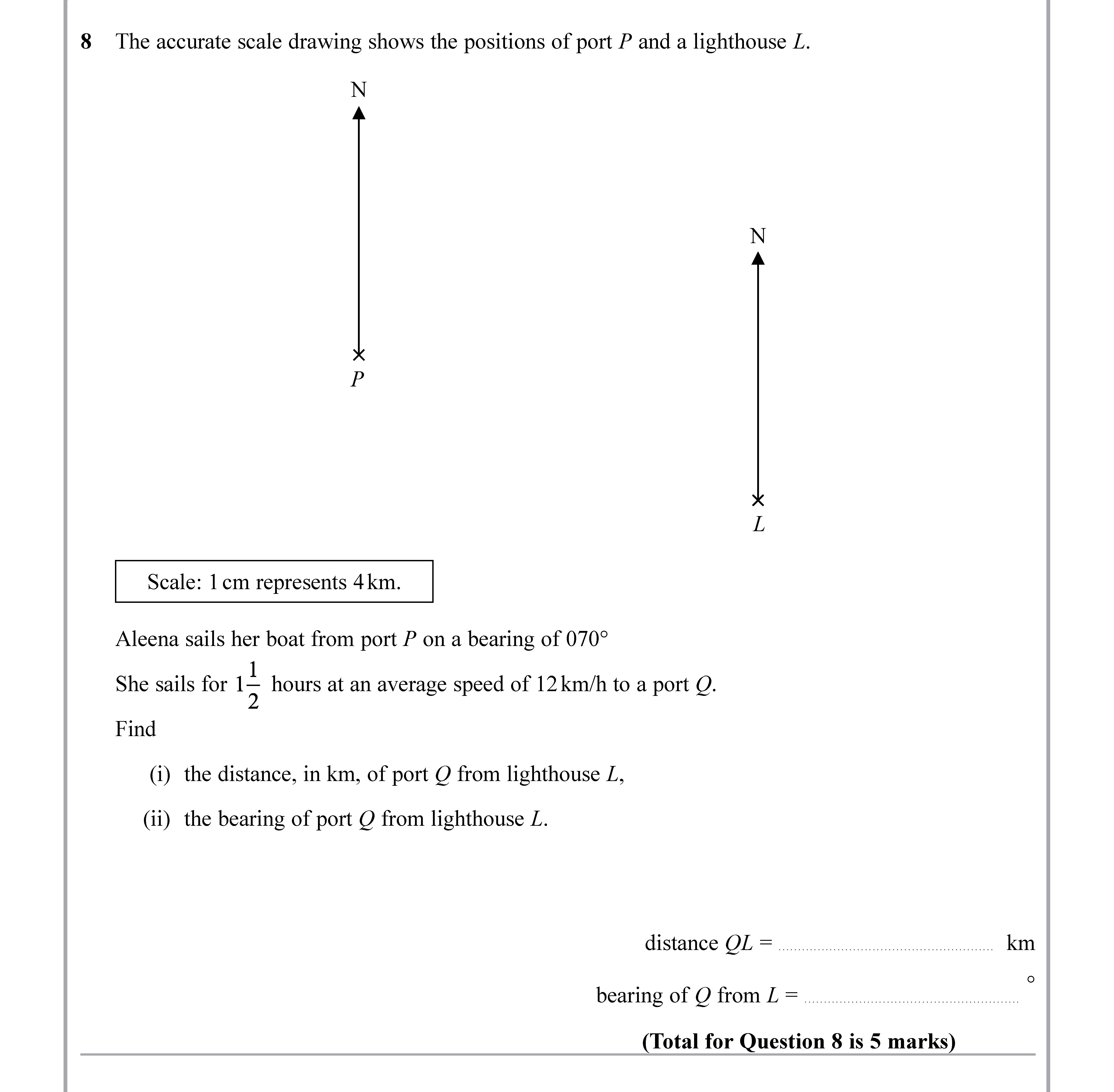 The-accurate-scale-drawing-shows-the-positions-of-port-P-and-a-lighthouse-L-Edexcel-GCSE Maths-Question 9-2019-Paper 1.png