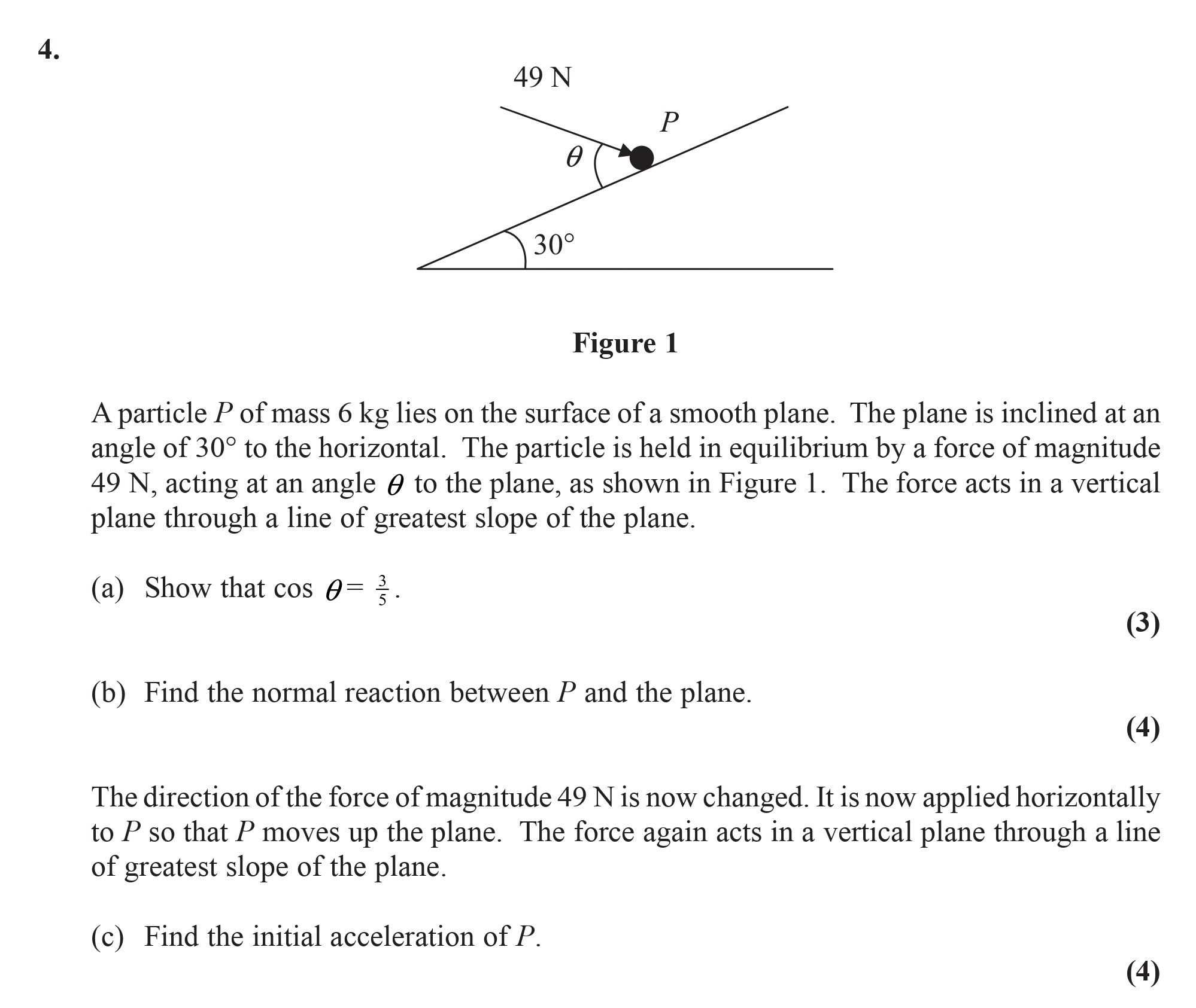 A-particle-P-of-mass-6-kg-lies-on-the-surface-of-a-smooth-plane-Edexcel-A-Level Maths Mechanics-Question 4-2008-Paper 1.png