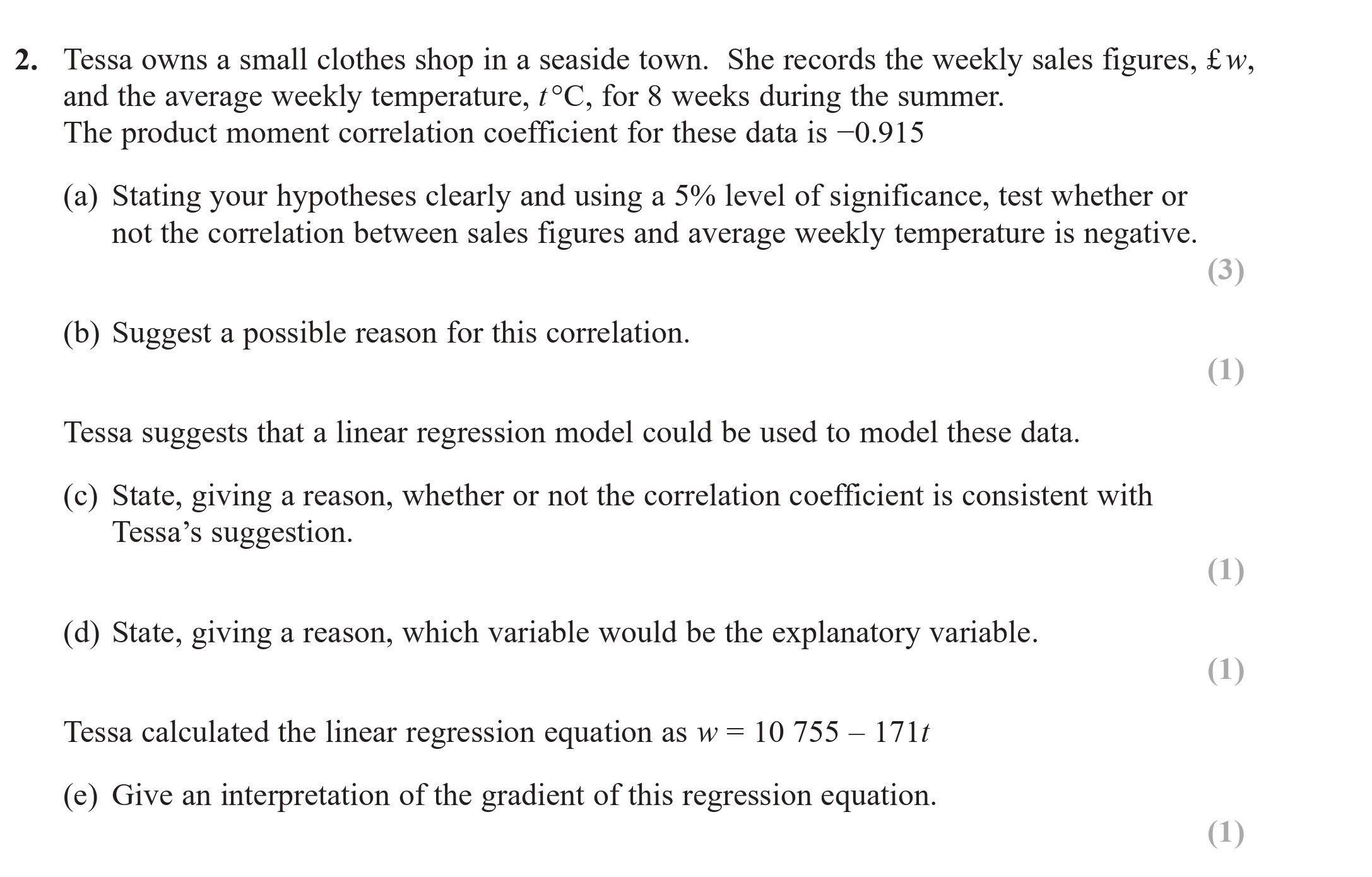 Tessa-owns-a-small-clothes-shop-in-a-seaside-town-Edexcel-A-Level Maths Mechanics-Question 2-2018-Paper 2.png