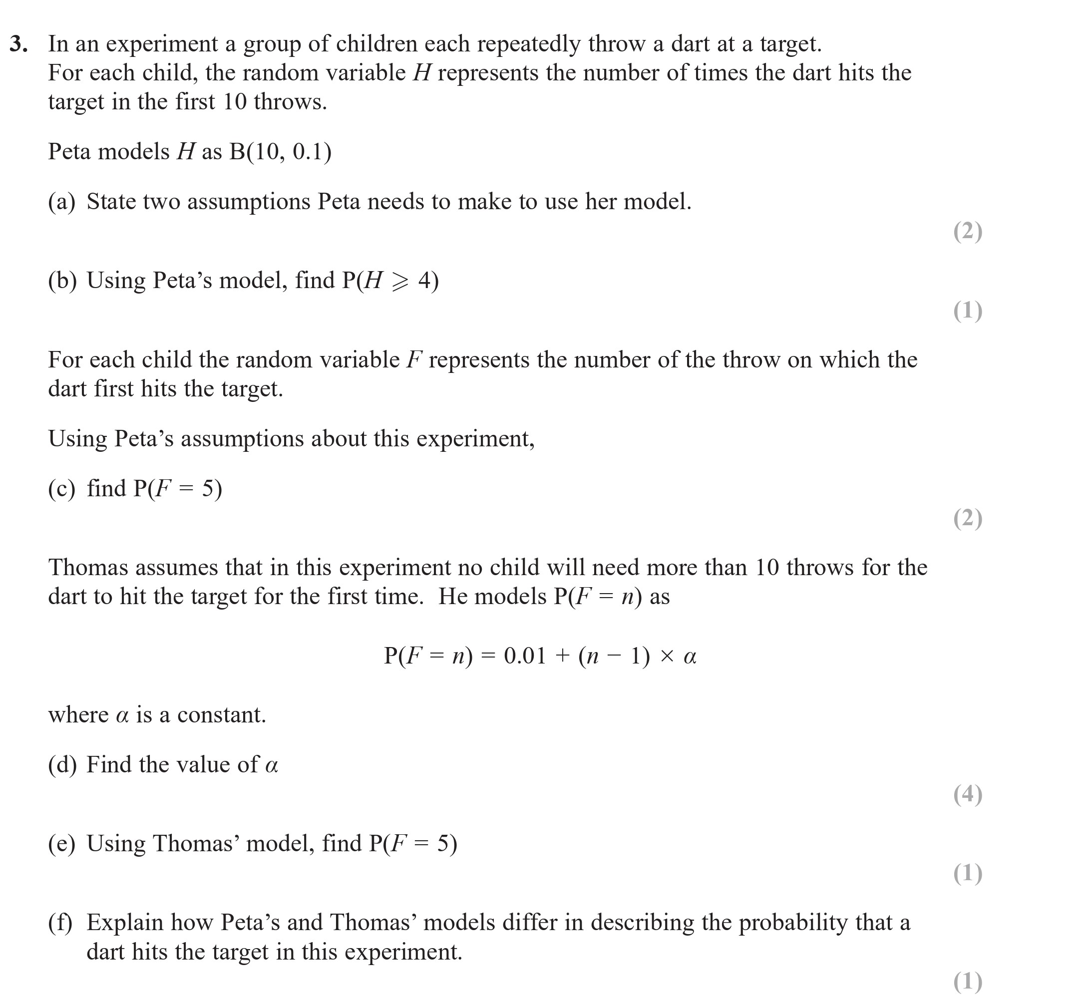 In-an-experiment-a-group-of-children-each-repeatedly-throw-a-dart-at-a-target-Edexcel-A-Level Maths Mechanics-Question 3-2018-Paper 1.png