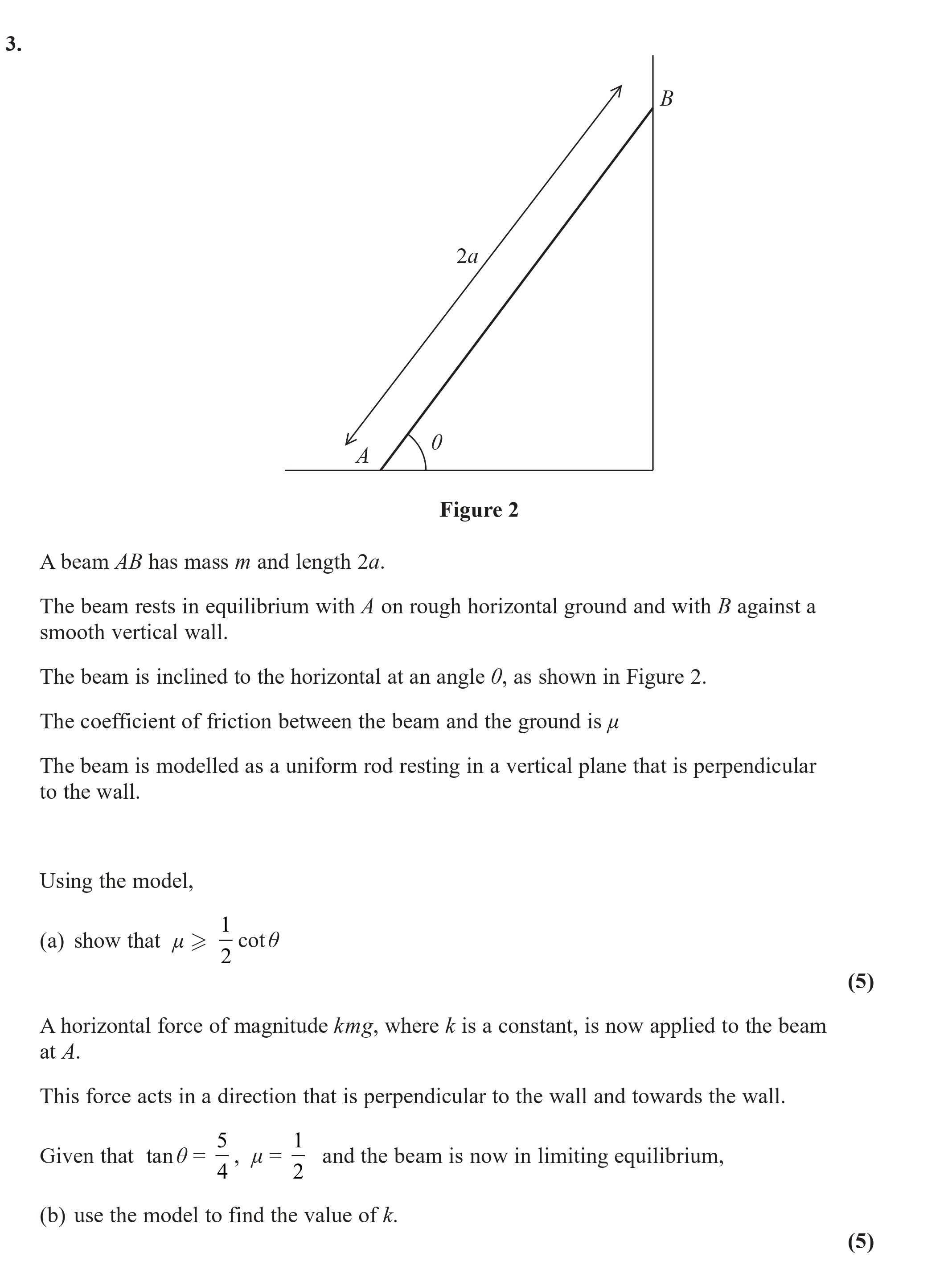A-beam-AB-has-mass-m-and-length-2a-Edexcel-A-Level Maths Mechanics-Question 3-2021-Paper 1.png