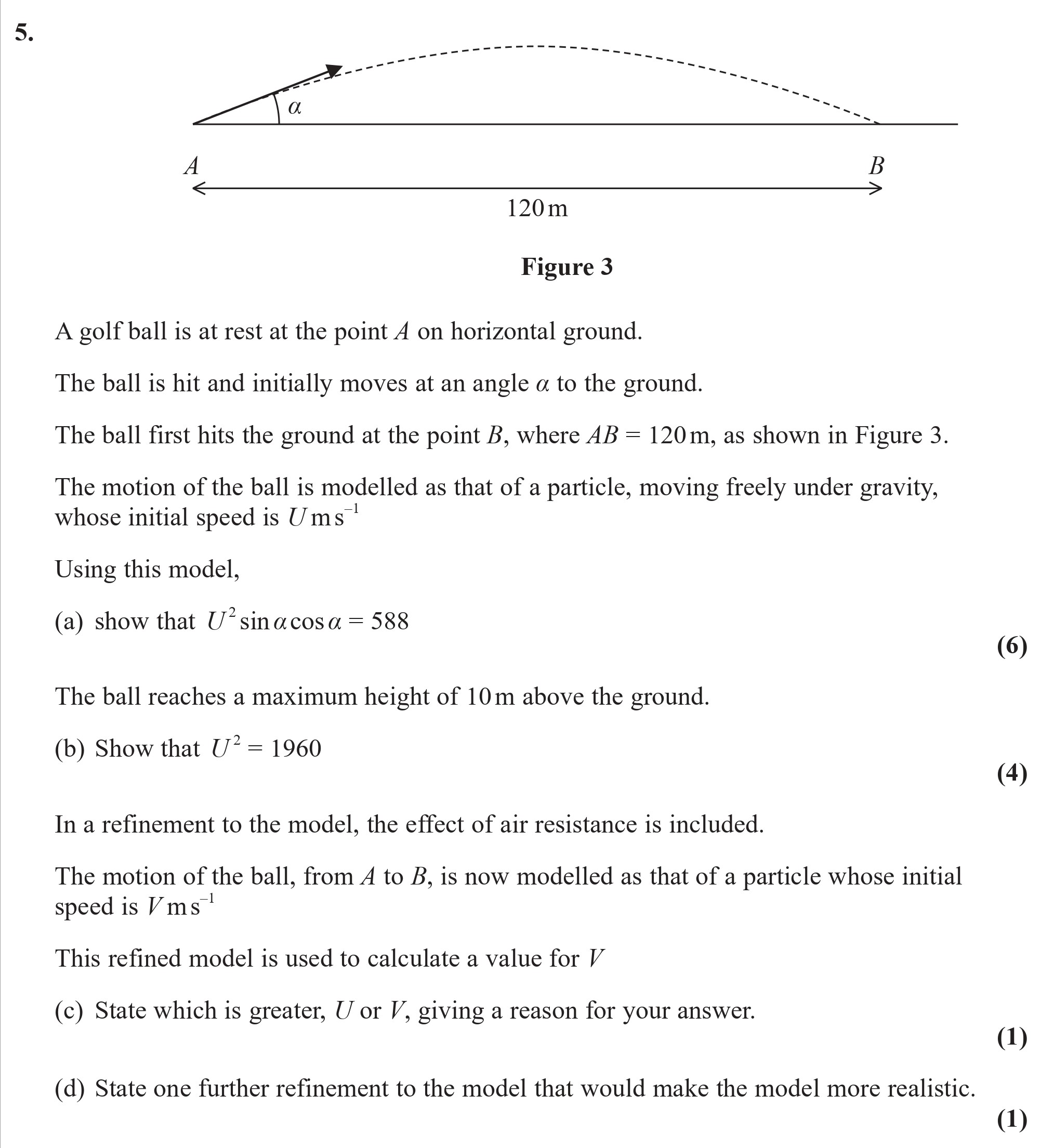 A-golf-ball-is-at-rest-at-the-point-A-on-horizontal-ground-Edexcel-A-Level Maths Mechanics-Question 5-2022-Paper 1.png