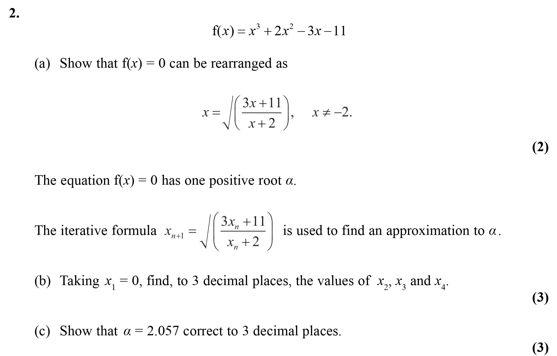 Let-f(x)-=-x³-+-2x²---3x---11-Edexcel-A-Level Maths Pure-Question 4-2010-Paper 2.png