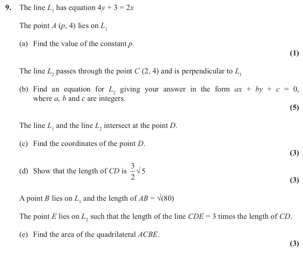 The-line-$L_1$-has-equation-$4y-+-3-=-2x$-Edexcel-A-Level Maths Pure-Question 4-2012-Paper 2.png