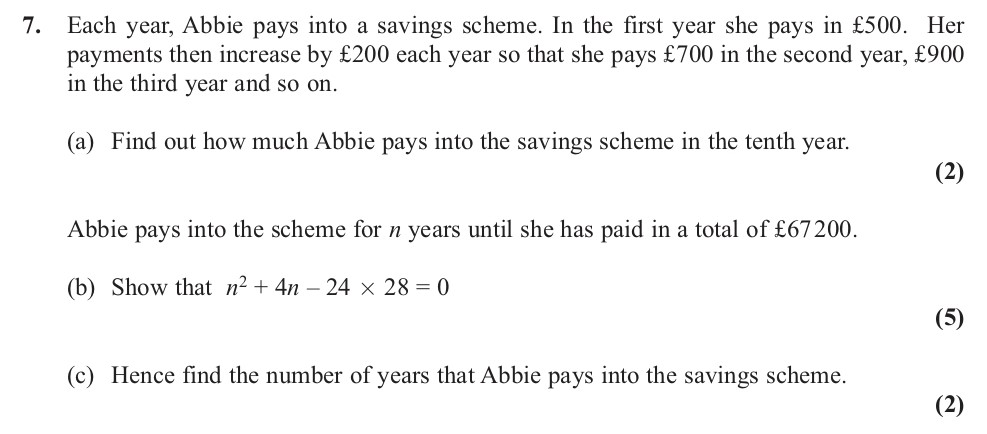 Each-year,-Abbie-pays-into-a-savings-scheme-Edexcel-A-Level Maths Pure-Question 9-2013-Paper 2.png