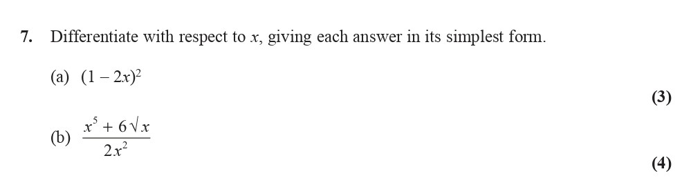 Differentiate-with-respect-to-$x$,-giving-each-answer-in-its-simplest-form-Edexcel-A-Level Maths Pure-Question 9-2014-Paper 1.png