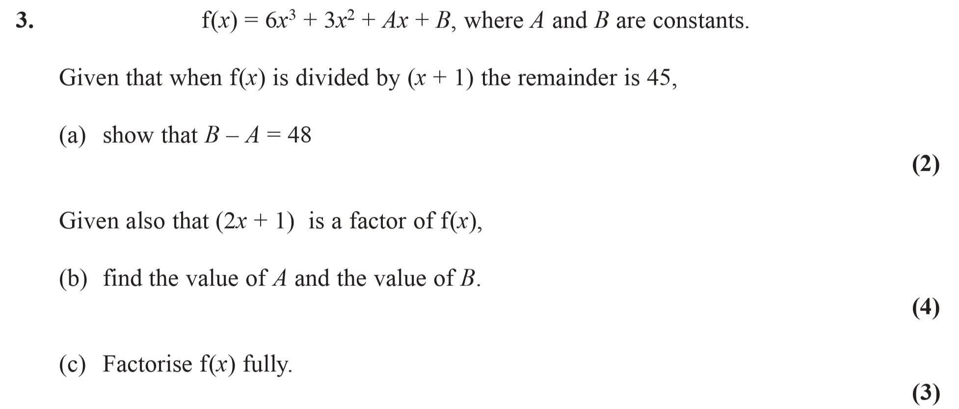 f(x)-=-6x^3-+-3x^2-+-Ax-+-B,-where-A-and-B-are-constants-Edexcel-A-Level Maths Pure-Question 5-2015-Paper 2.png