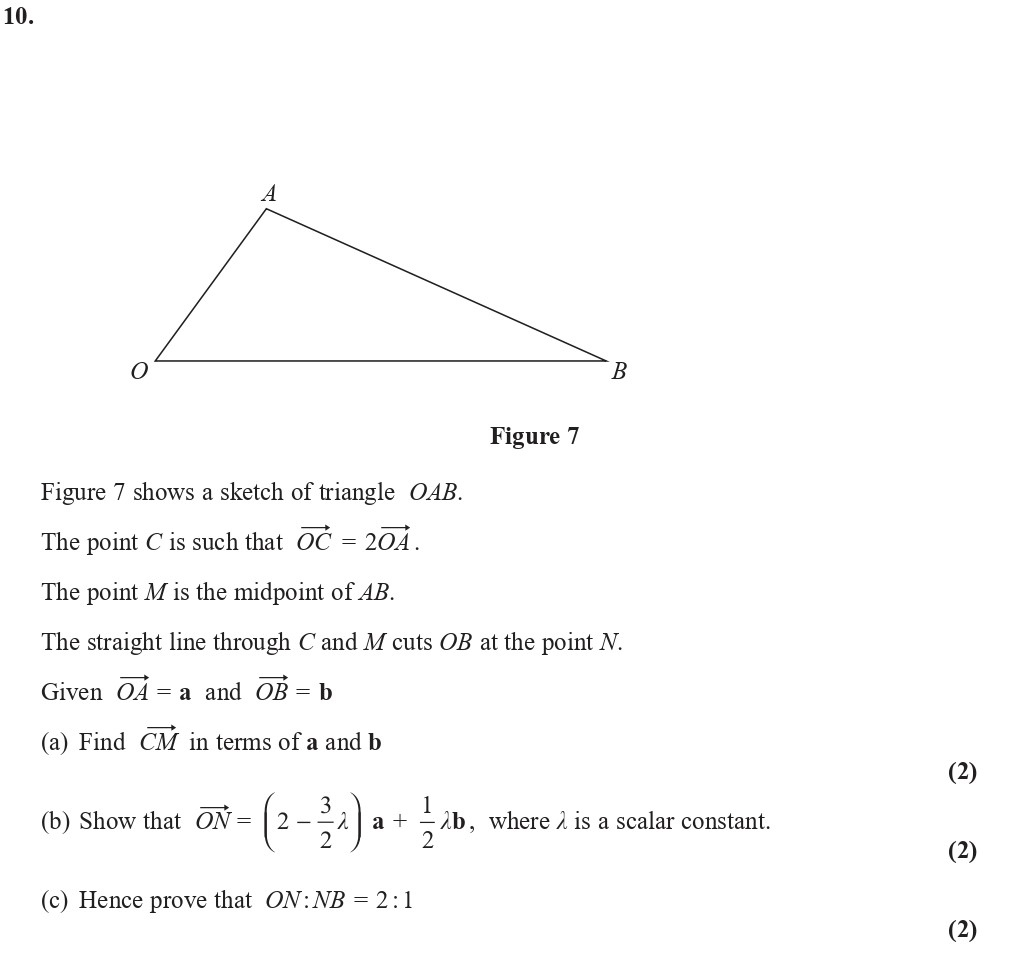 Figure-7-shows-a-sketch-of-triangle-OAB-Edexcel-A-Level Maths Pure-Question 12-2019-Paper 2.png