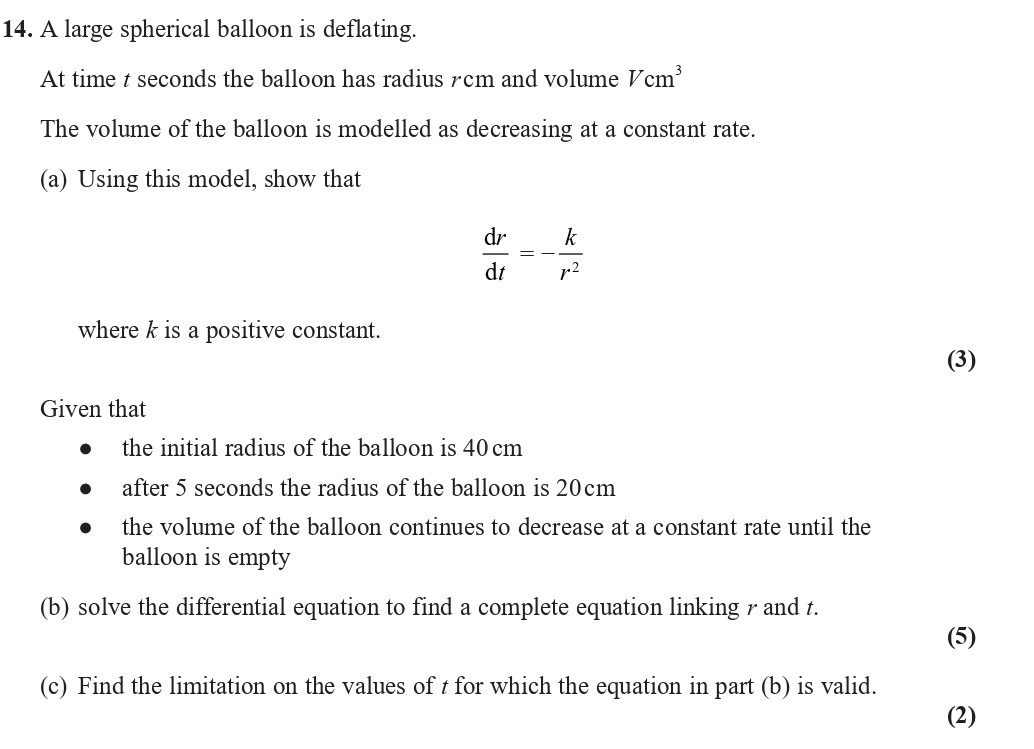 A-large-spherical-balloon-is-deflating-Edexcel-A-Level Maths Pure-Question 16-2020-Paper 1.png