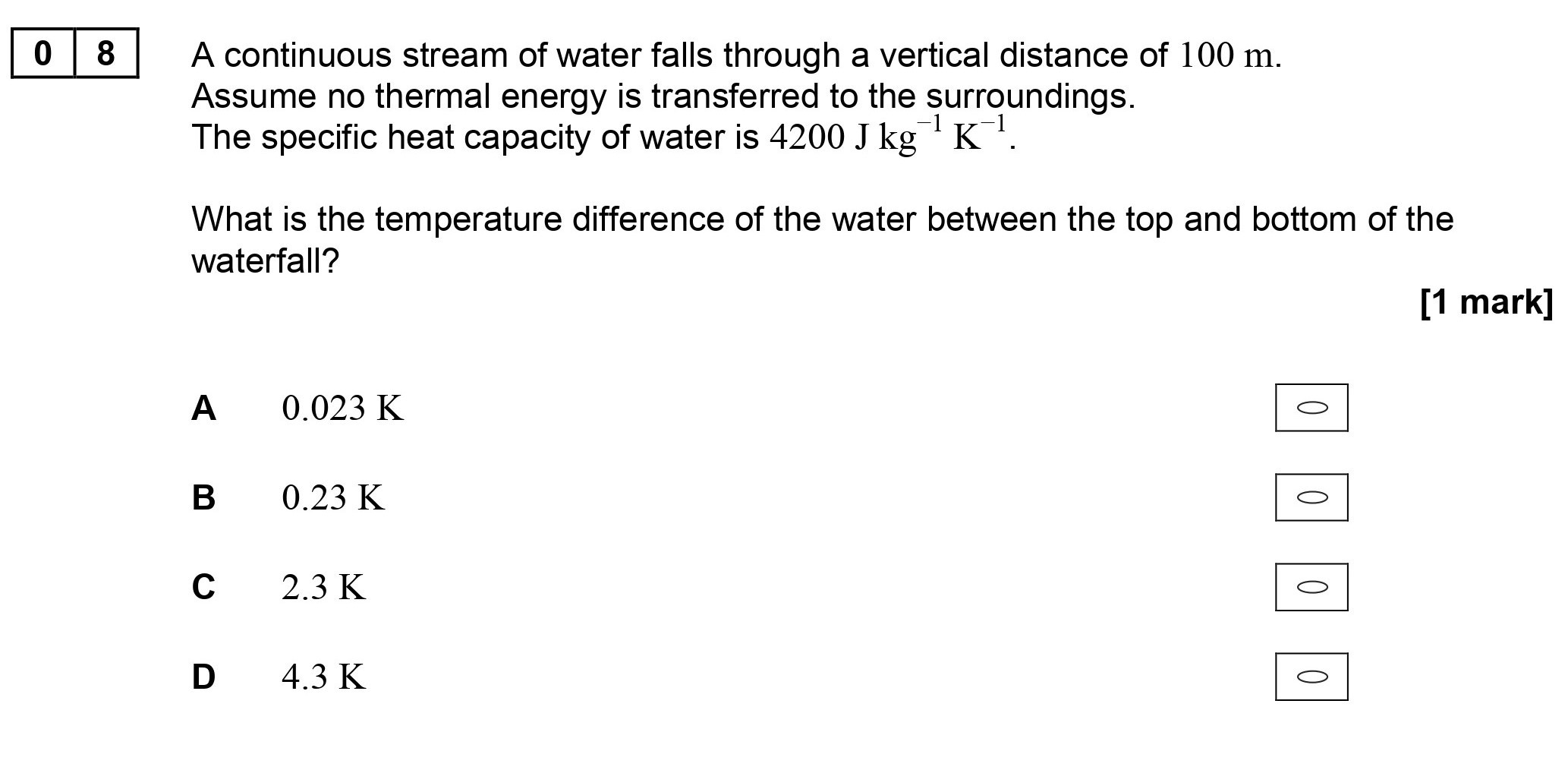 A-continuous-stream-of-water-falls-through-a-vertical-distance-of-100-m-AQA-A-Level Physics-Question 8-2017-Paper 2.png