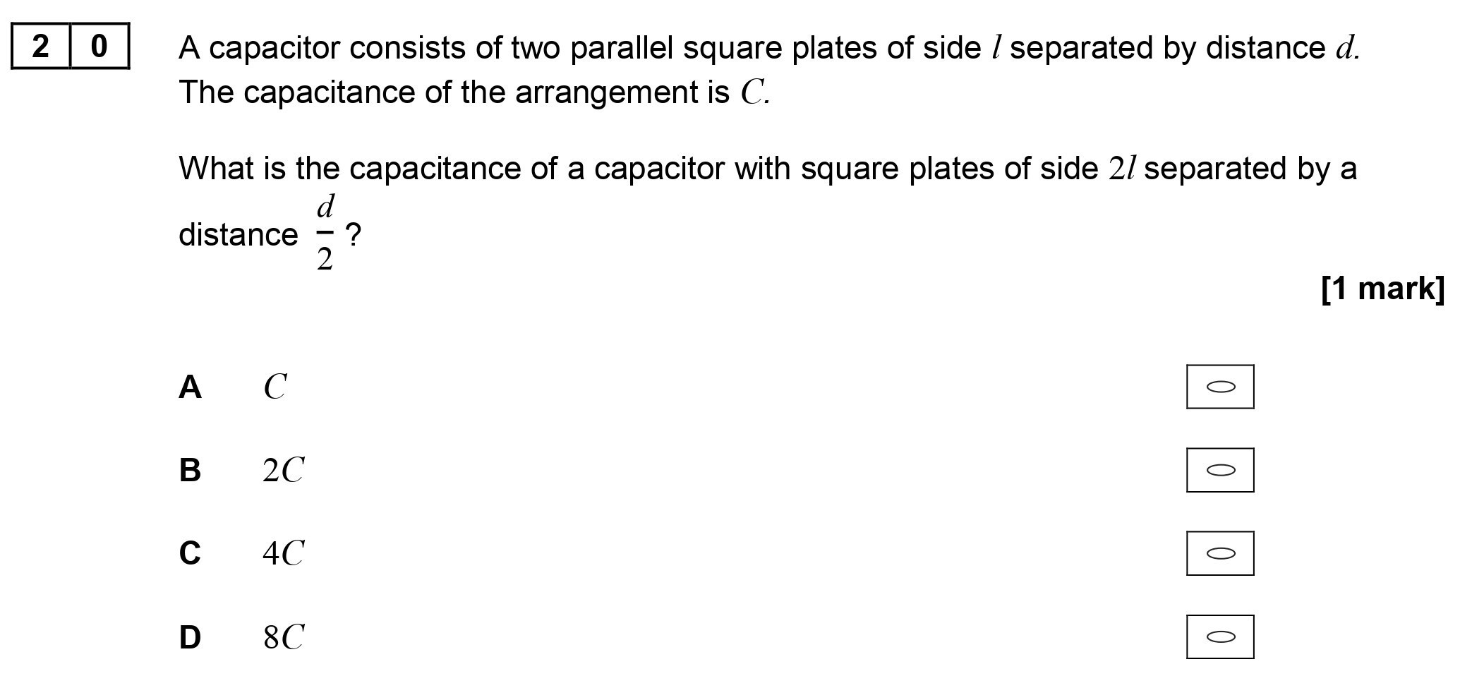 A-capacitor-consists-of-two-parallel-square-plates-of-side-/-separated-by-distance-d-AQA-A-Level Physics-Question 20-2017-Paper 2.png