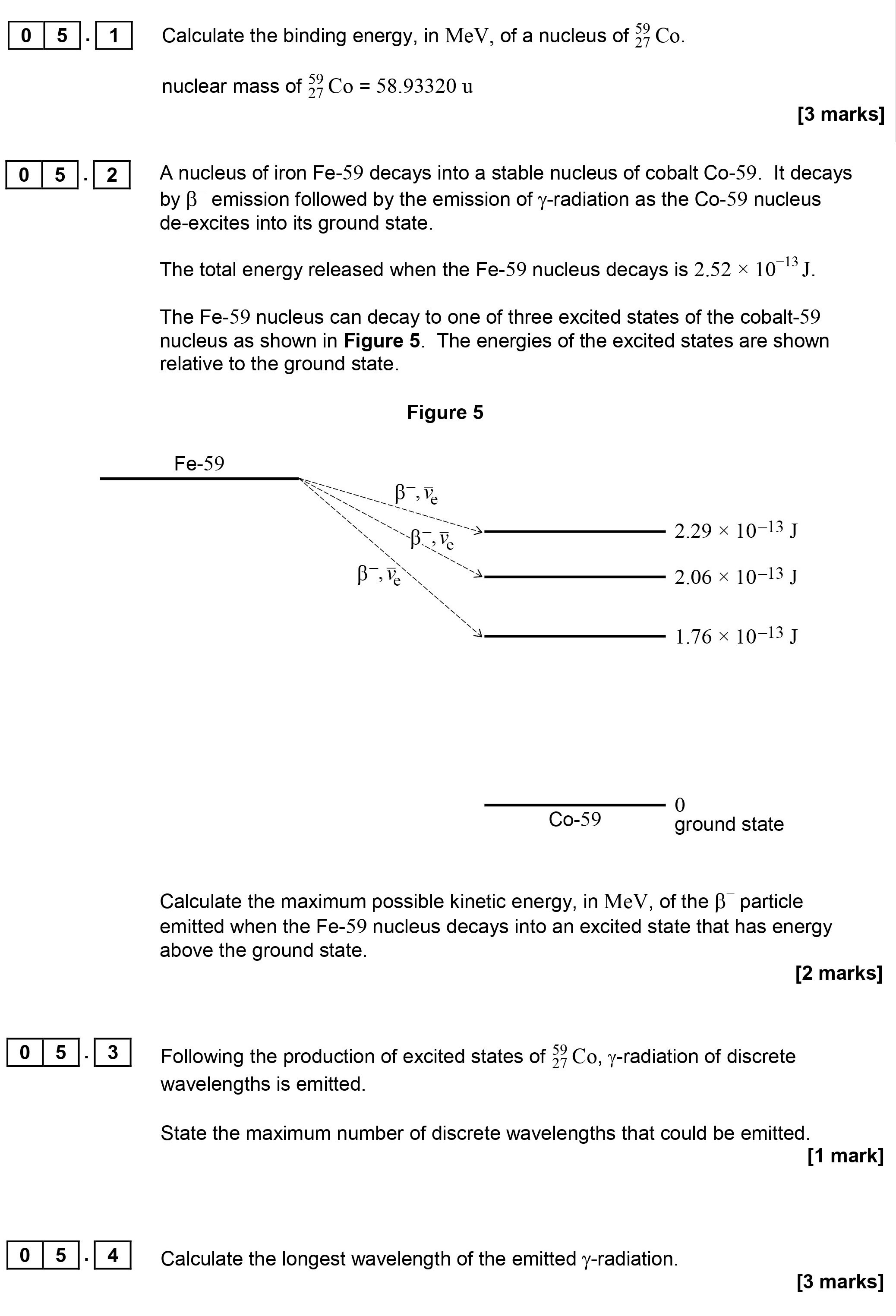 Calculate-the-binding-energy,-in-MeV,-of-a-nucleus-of-$^{59}_{27}$Co-AQA-A-Level Physics-Question 5-2017-Paper 2.png