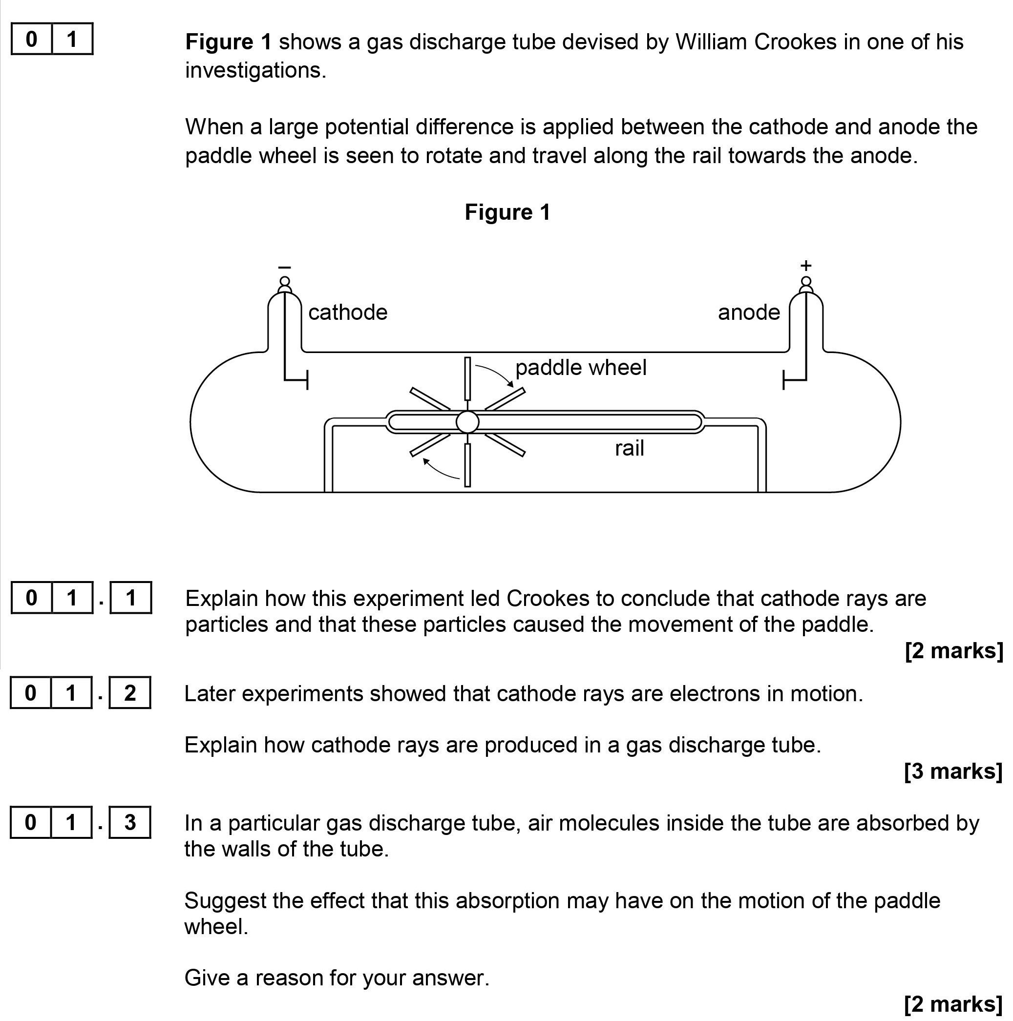 Figure-1-shows-a-gas-discharge-tube-devised-by-William-Crookes-in-one-of-his-investigations-AQA-A-Level Physics-Question 1-2017-Paper 7.png