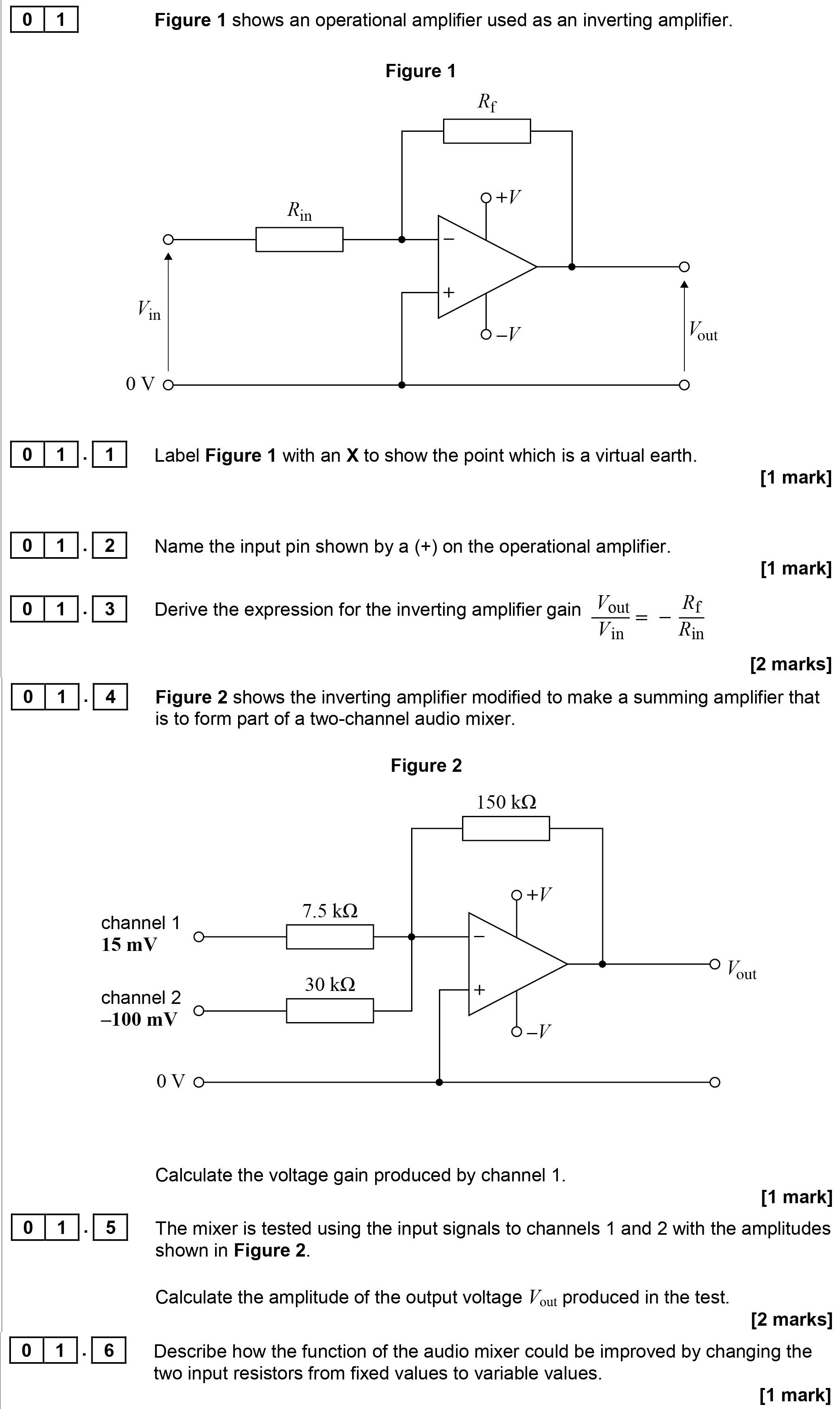Figure-1-shows-an-operational-amplifier-used-as-an-inverting-amplifier-AQA-A-Level Physics-Question 1-2017-Paper 8.png