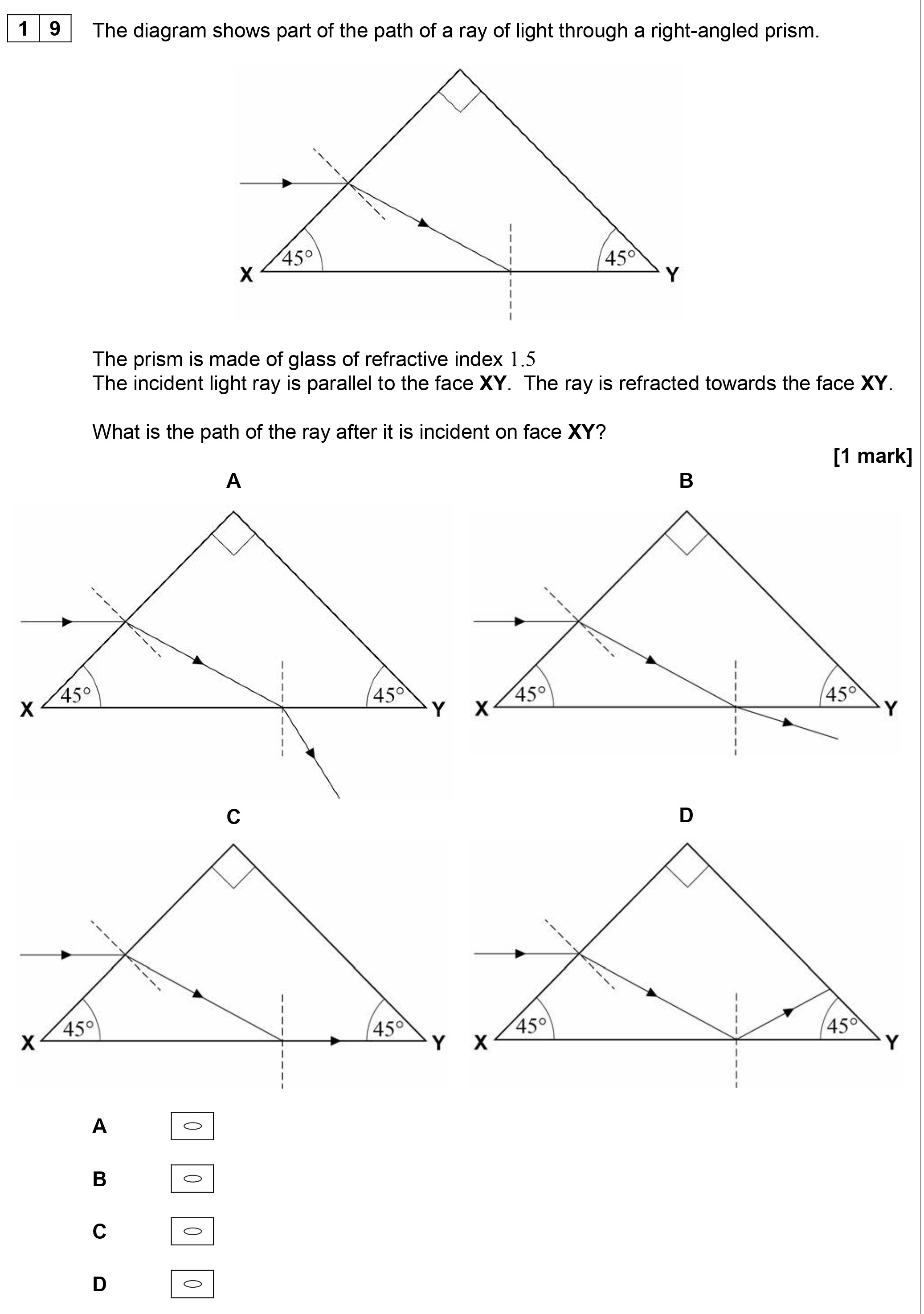 The-diagram-shows-part-of-the-path-of-a-ray-of-light-through-a-right-angled-prism-AQA-A-Level Physics-Question 19-2018-Paper 1.png