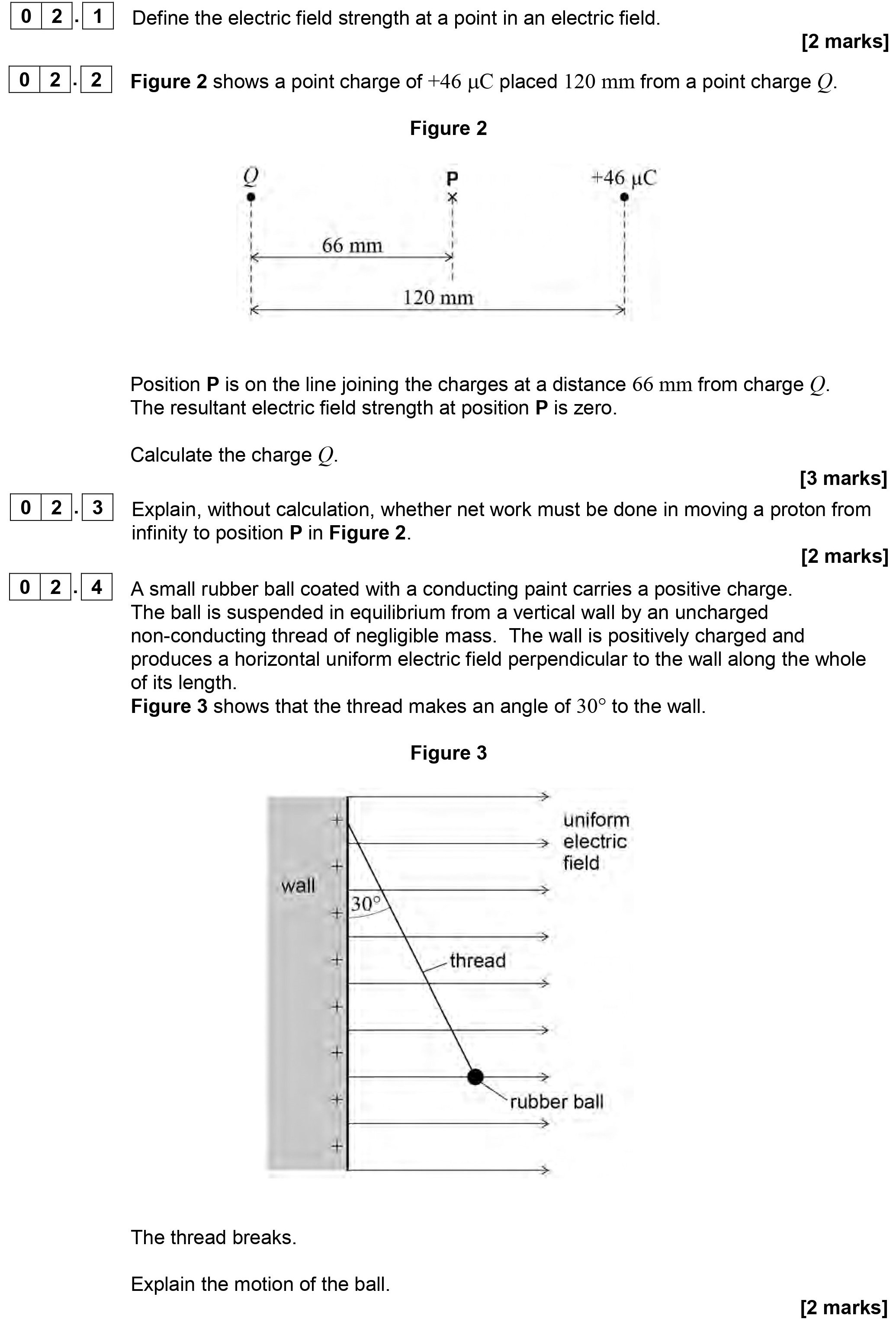 Define-the-electric-field-strength-at-a-point-in-an-electric-field-AQA-A-Level Physics-Question 2-2018-Paper 2.png