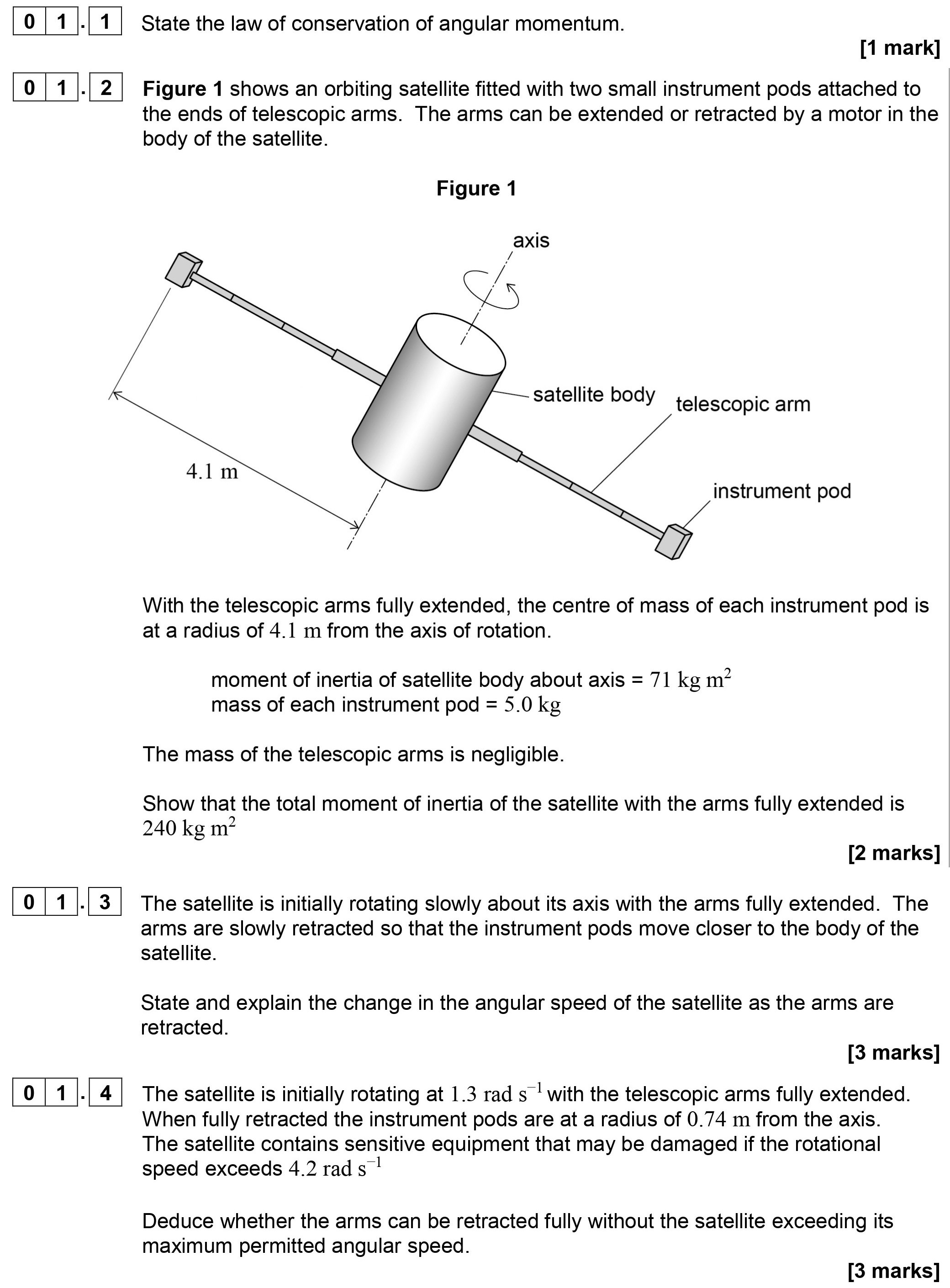 State-the-law-of-conservation-of-angular-momentum-AQA-A-Level Physics-Question 1-2018-Paper 6.png