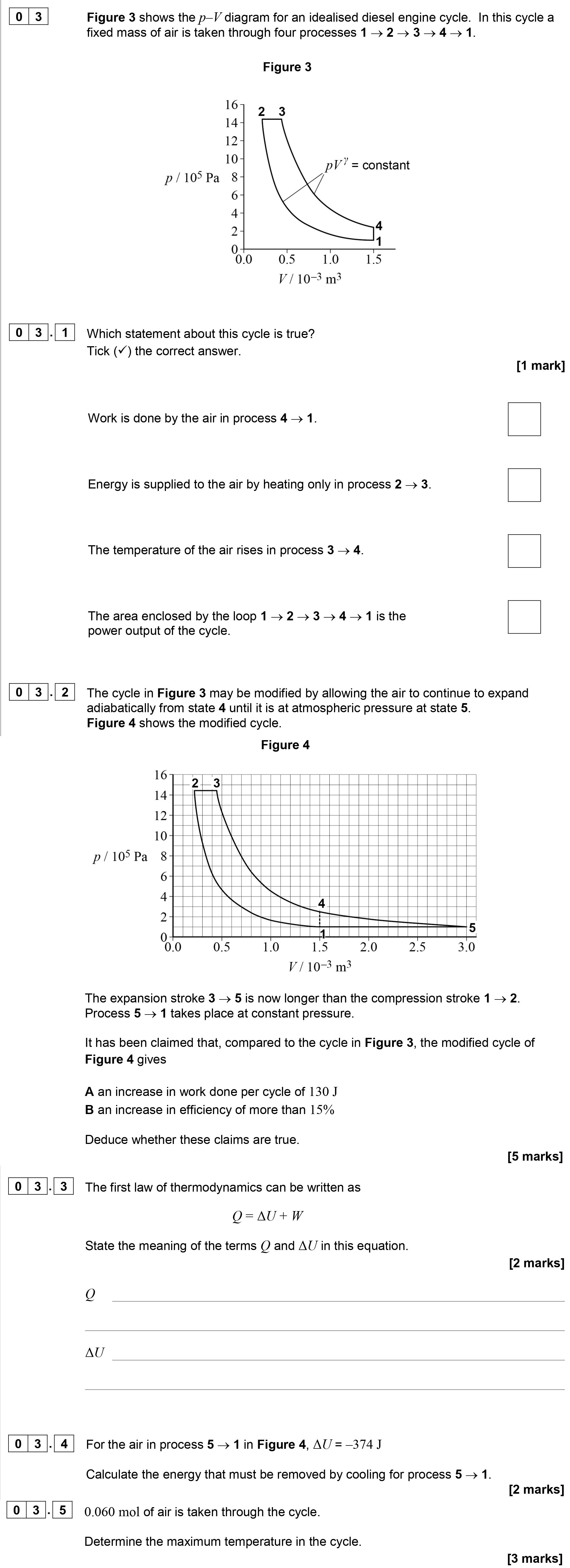 Figure-3-shows-the-$p-V$-diagram-for-an-idealised-diesel-engine-cycle-AQA-A-Level Physics-Question 3-2018-Paper 6.png