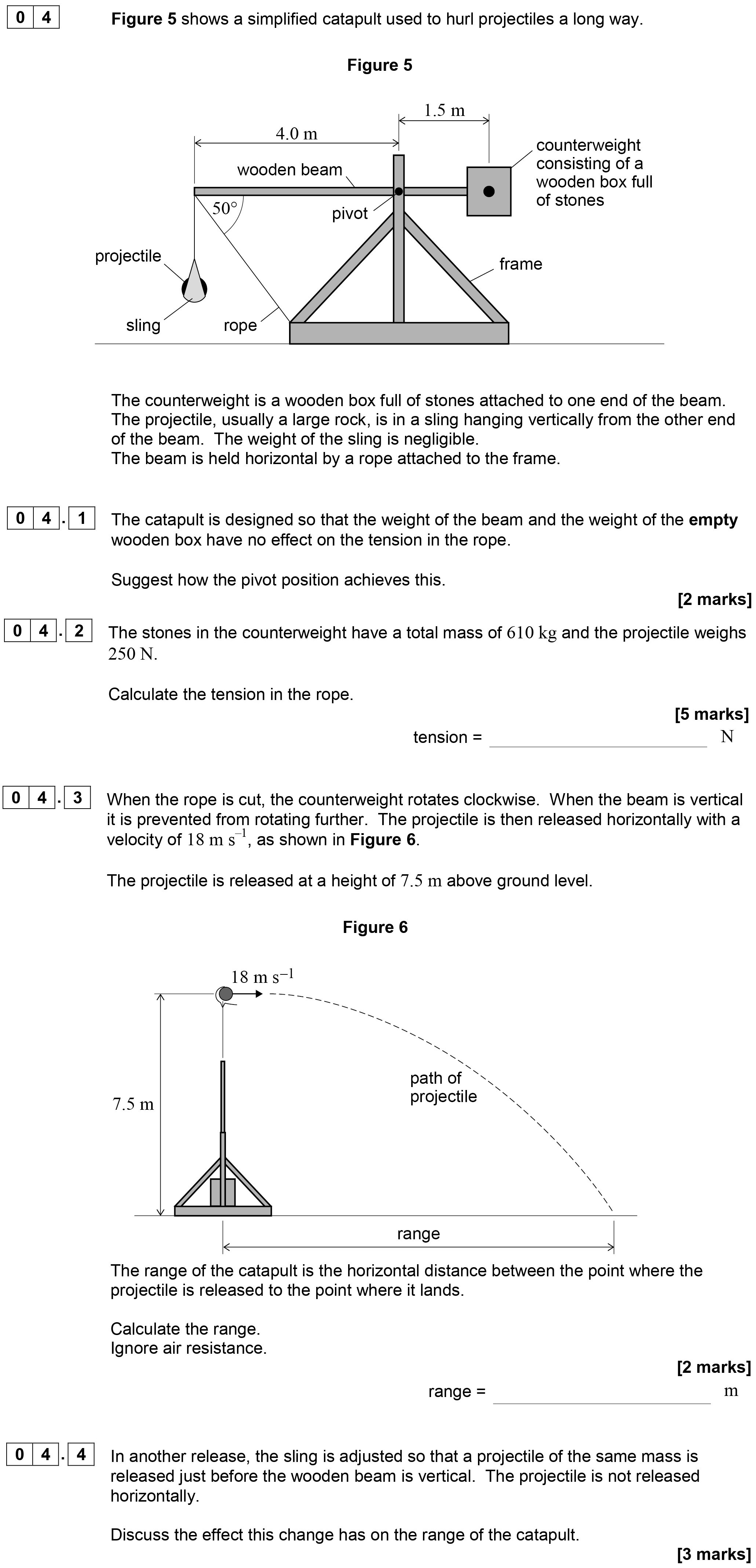 Figure-5-shows-a-simplified-catapult-used-to-hurl-projectiles-a-long-way-AQA-A-Level Physics-Question 4-2019-Paper 1.png