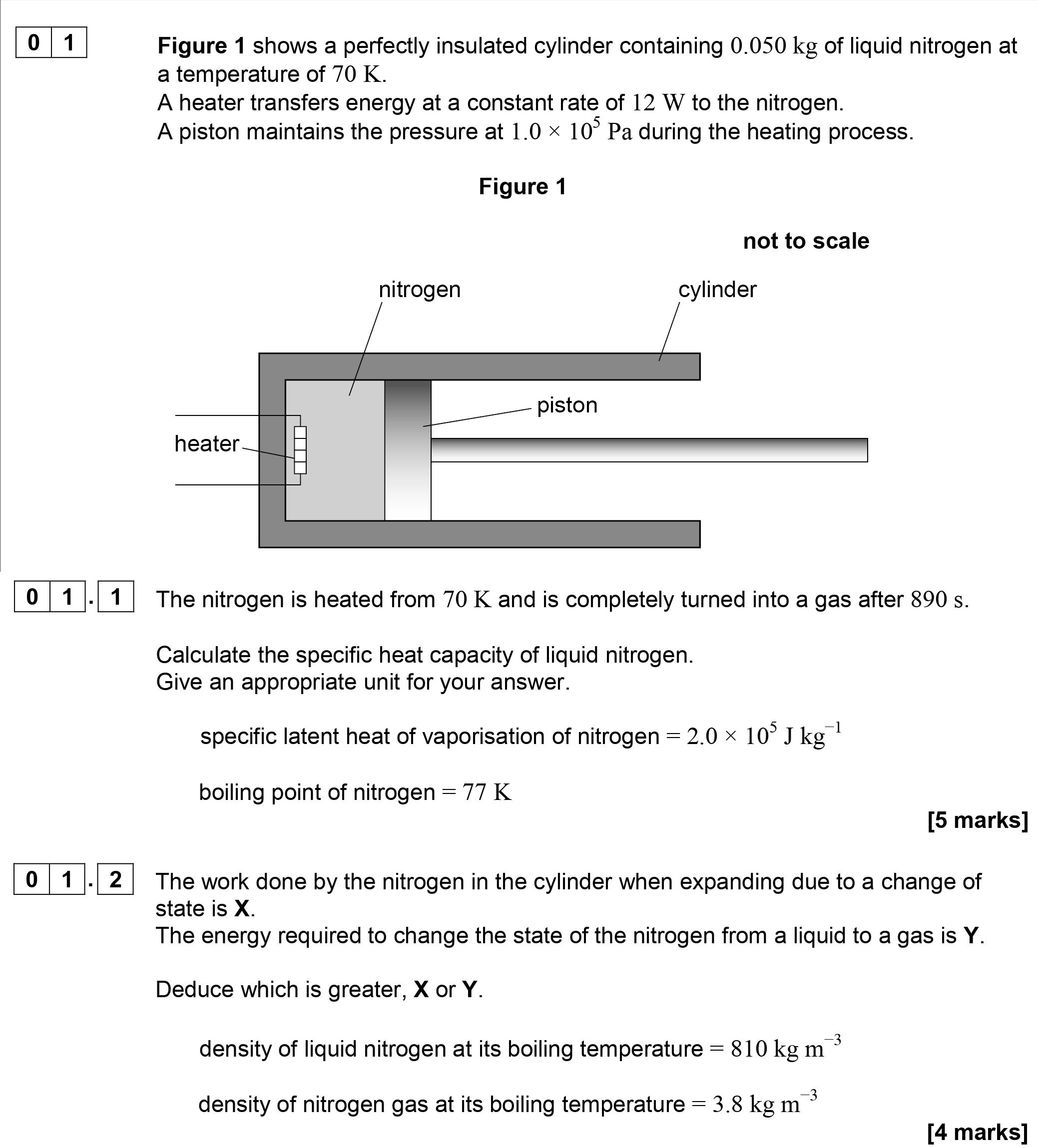 Figure-1-shows-a-perfectly-insulated-cylinder-containing-0.050-kg-of-liquid-nitrogen-at-a-temperature-of-70-K-AQA-A-Level Physics-Question 1-2019-Paper 2.png